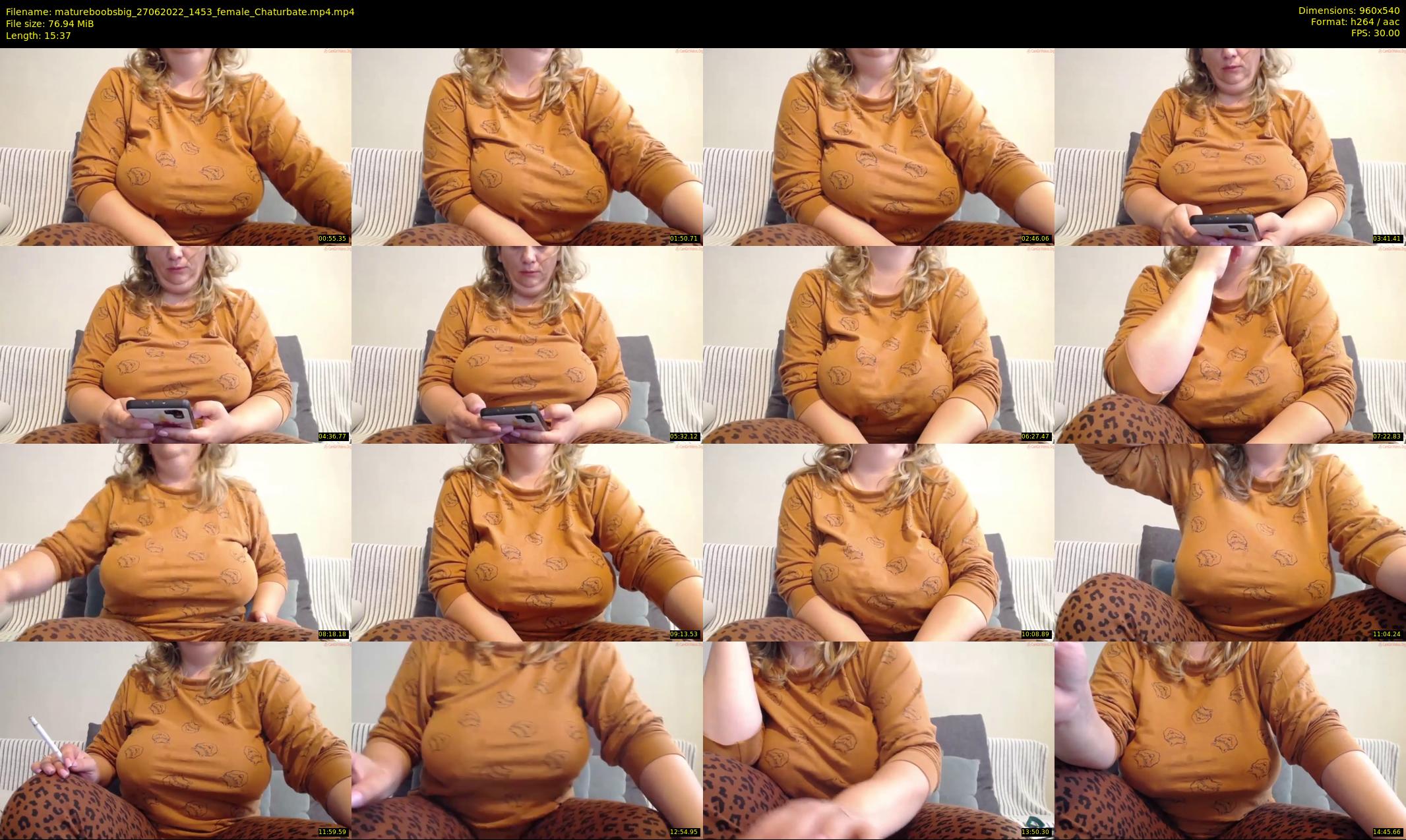 matureboobsbig — 16 minute Chaturbate female cam show recording, 480p, Jun 27, 2022