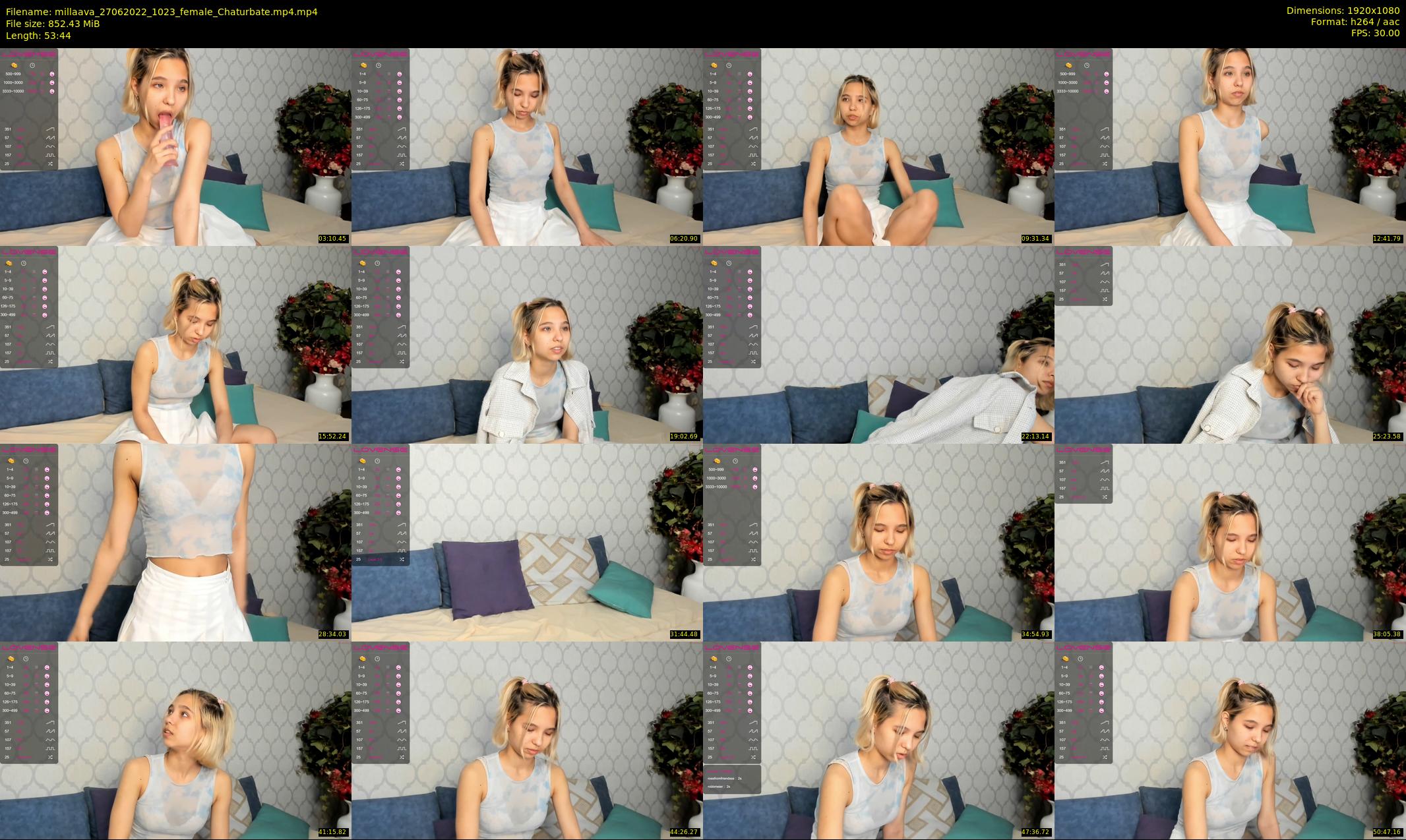 millaava — 54 minute Chaturbate female cam show recording, 1080p, Jun 27, 2022
