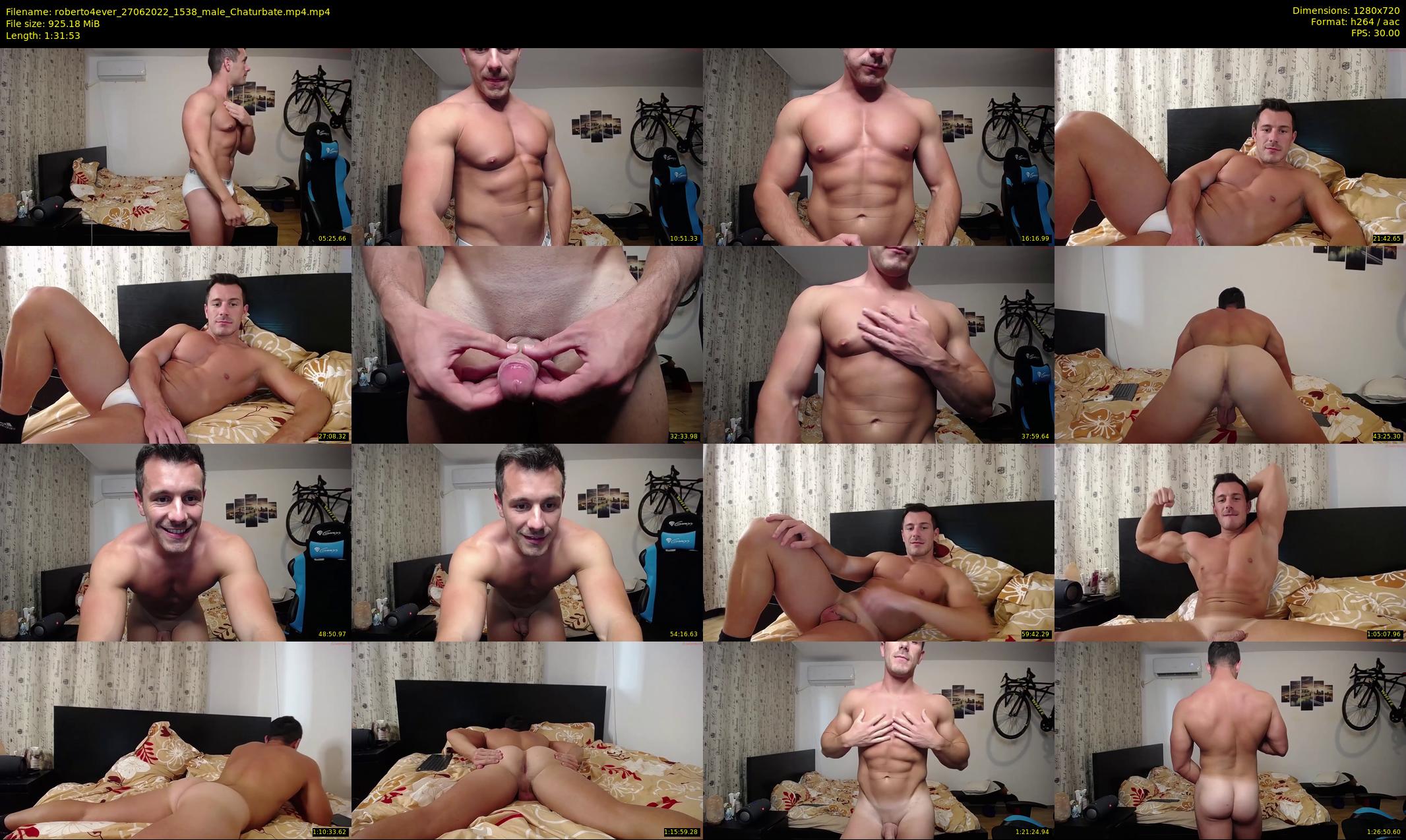 roberto4ever — 92 minute Chaturbate male cam show recording, 720p, Jun 27, 2022