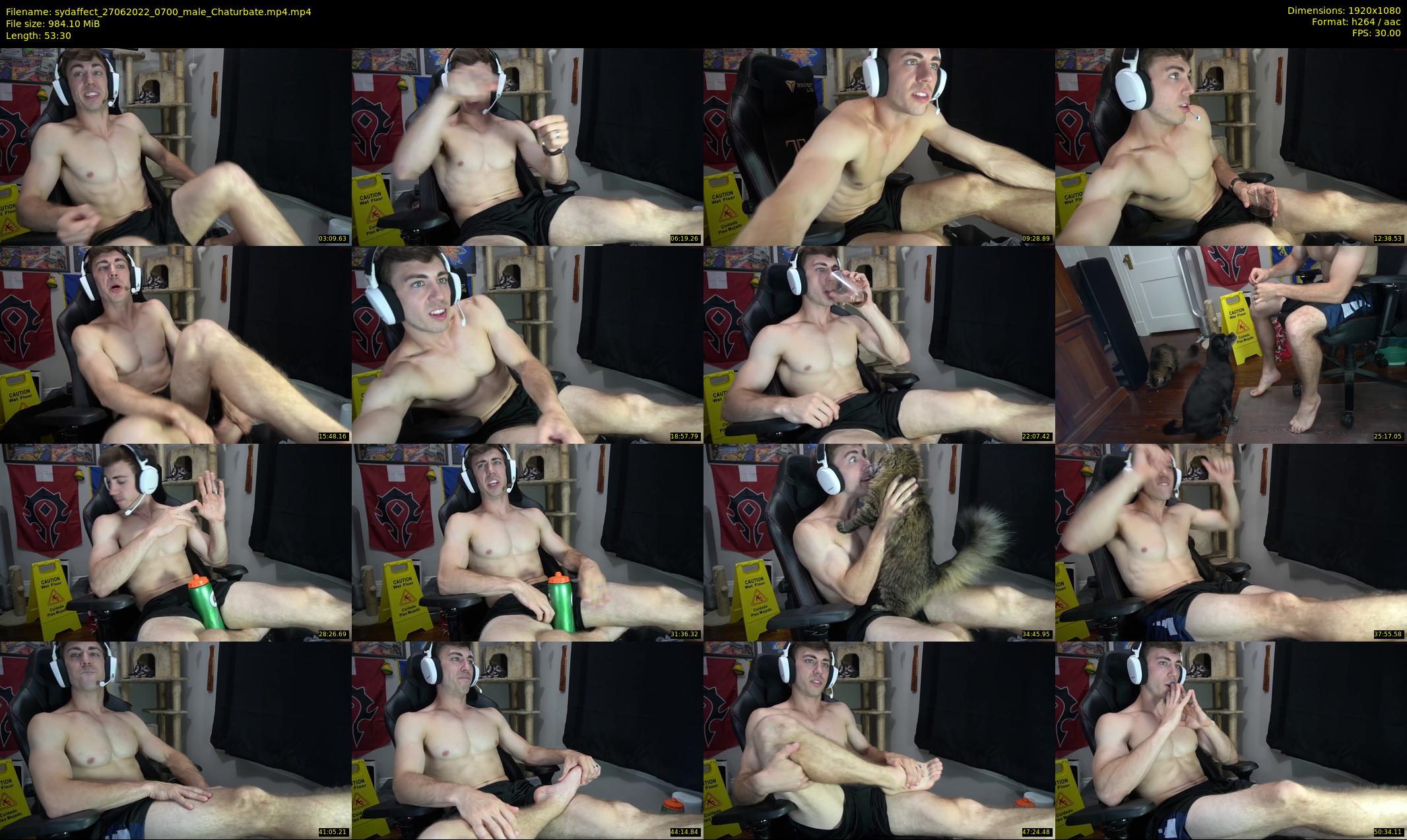 sydaffect — 54 minute Chaturbate male cam show recording, 1080p, Jun 27, 2022