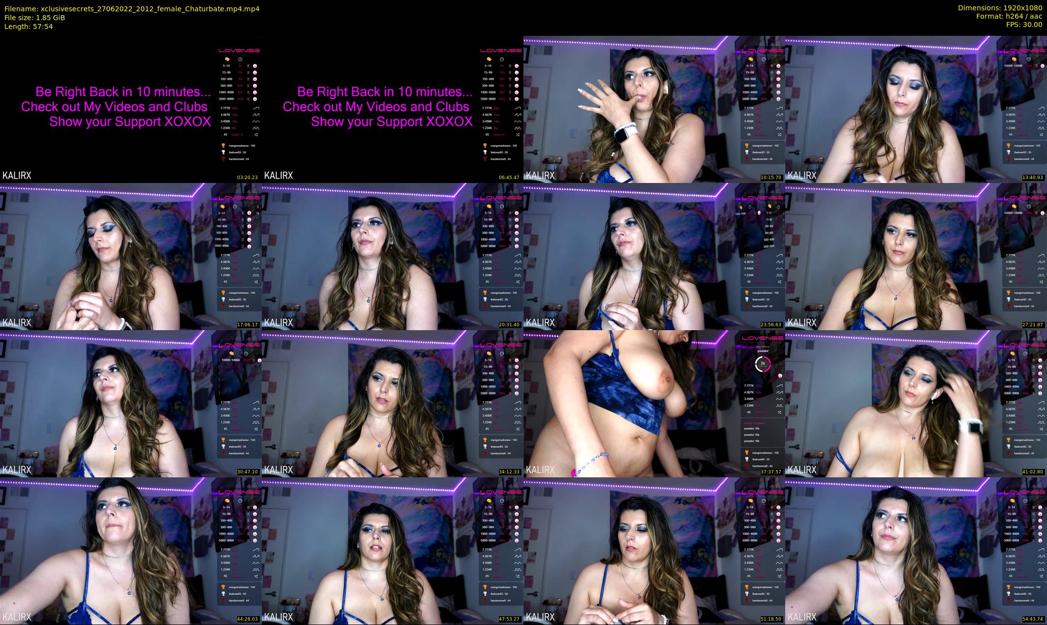 xclusivesecrets — 58 minute Chaturbate female cam show recording, 1080p, Jun 27, 2022