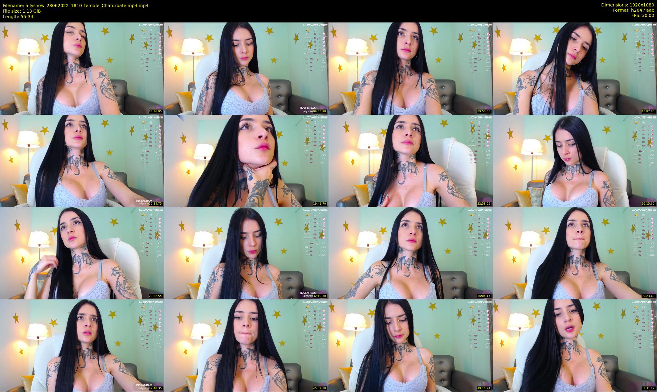 allysnow — 56 minute Chaturbate female cam show recording, 1080p, Jun 28, 2022
