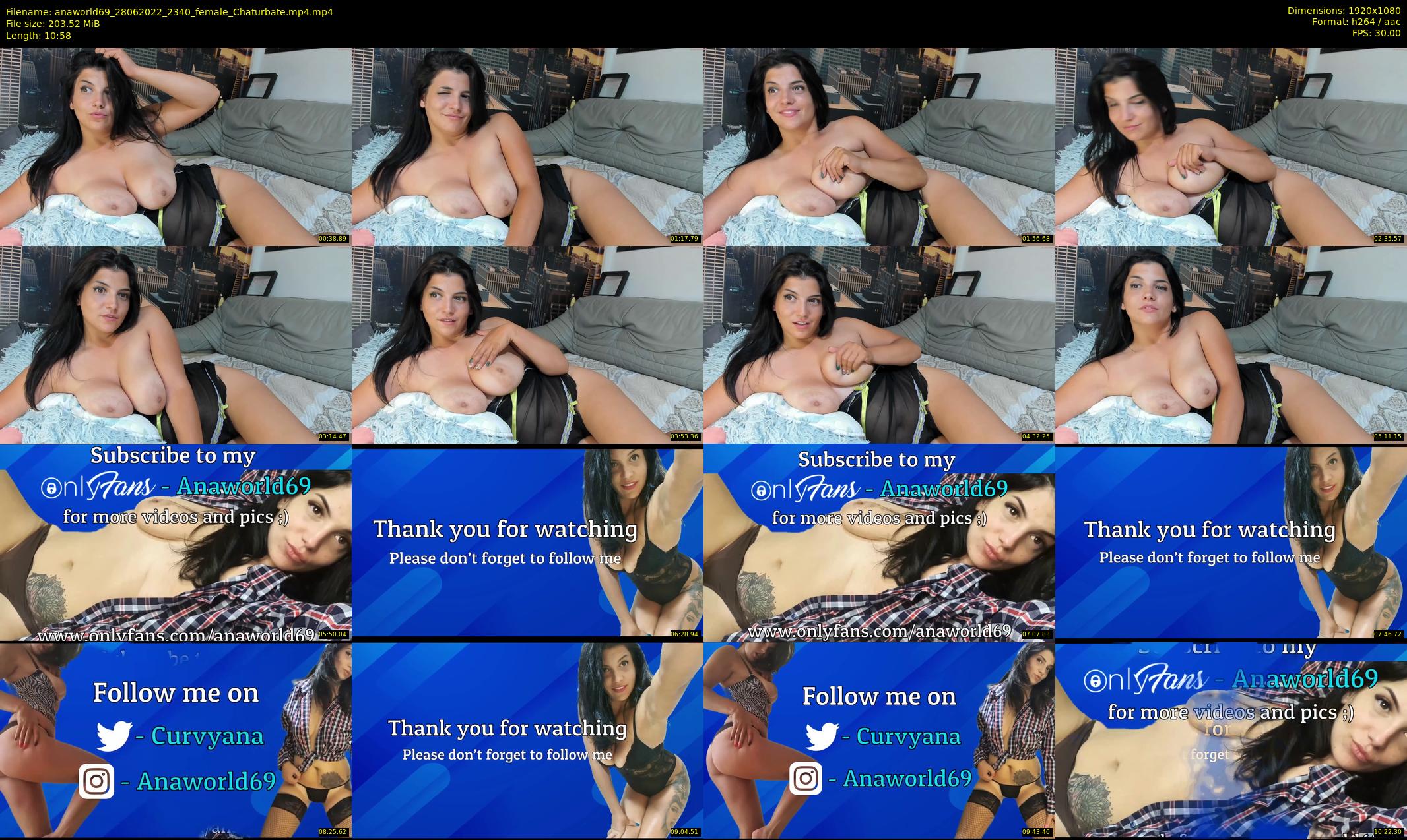 anaworld69 — 11 minute Chaturbate female cam show recording, 1080p, Jun 28, 2022