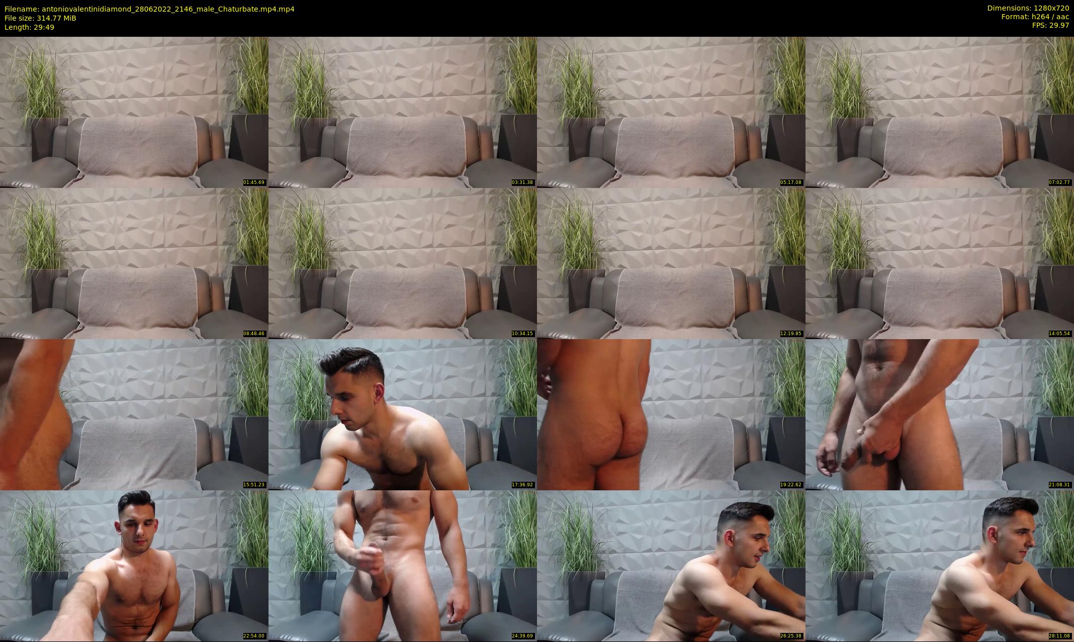 antoniovalentinidiamond — 30 minute Chaturbate male cam show recording, 720p, Jun 28, 2022