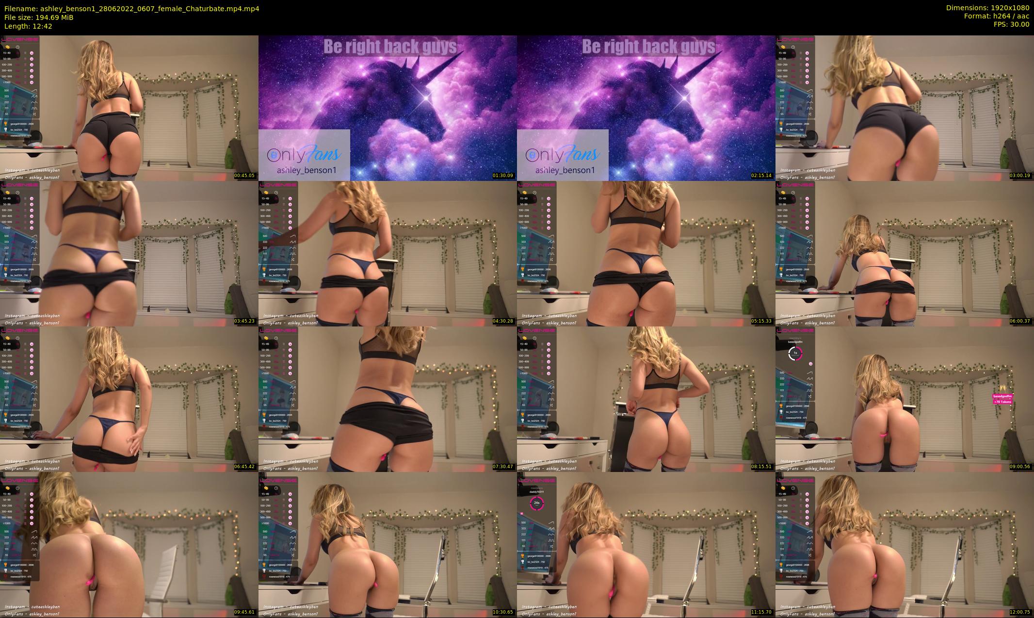 ashley_benson1 — 13 minute Chaturbate female cam show recording, 1080p, Jun 28, 2022
