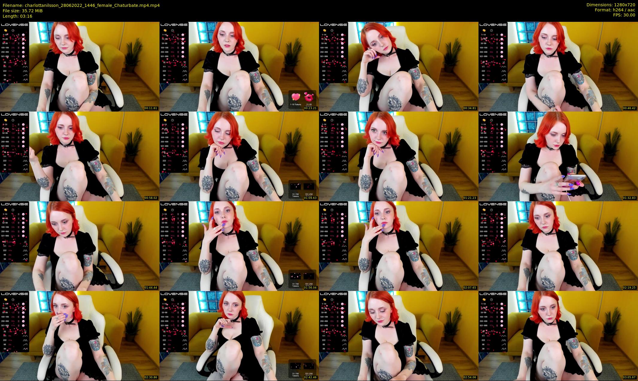 charlottanilsson — 4 minute Chaturbate female cam show recording, 720p, Jun 28, 2022
