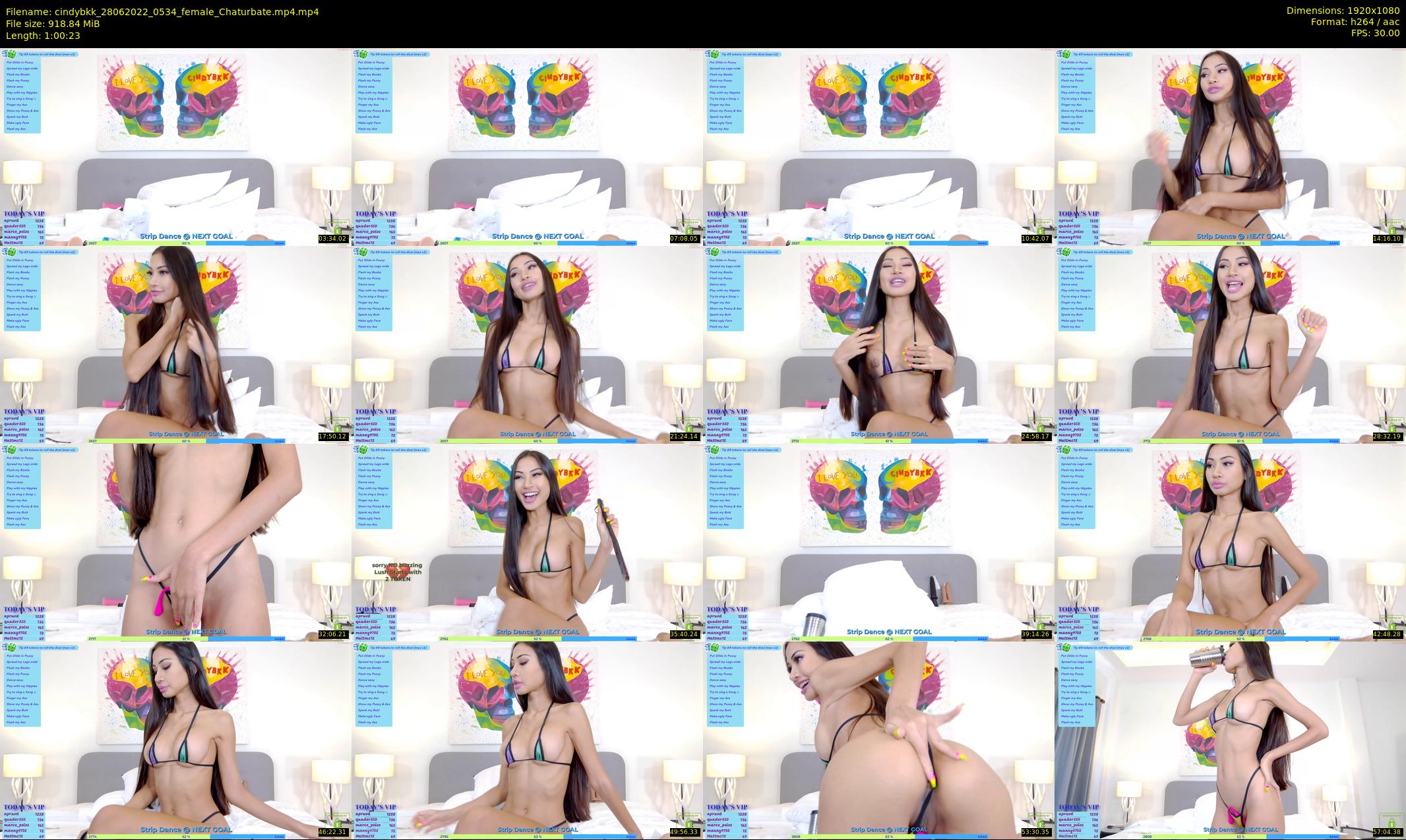 cindybkk — 61 minute Chaturbate female cam show recording, 1080p, Jun 28, 2022
