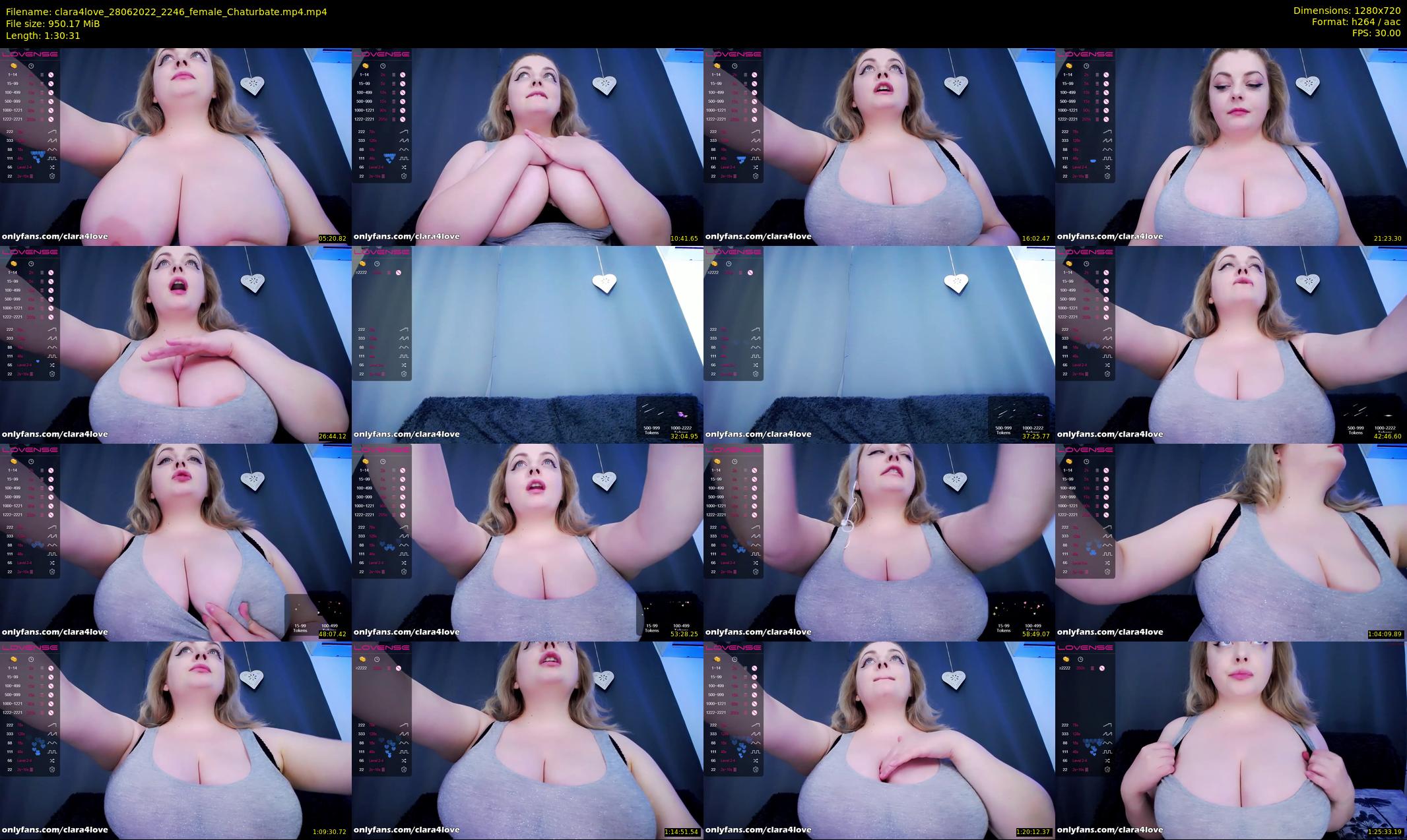 clara4love — 91 minute Chaturbate female cam show recording, 720p, Jun 28, 2022