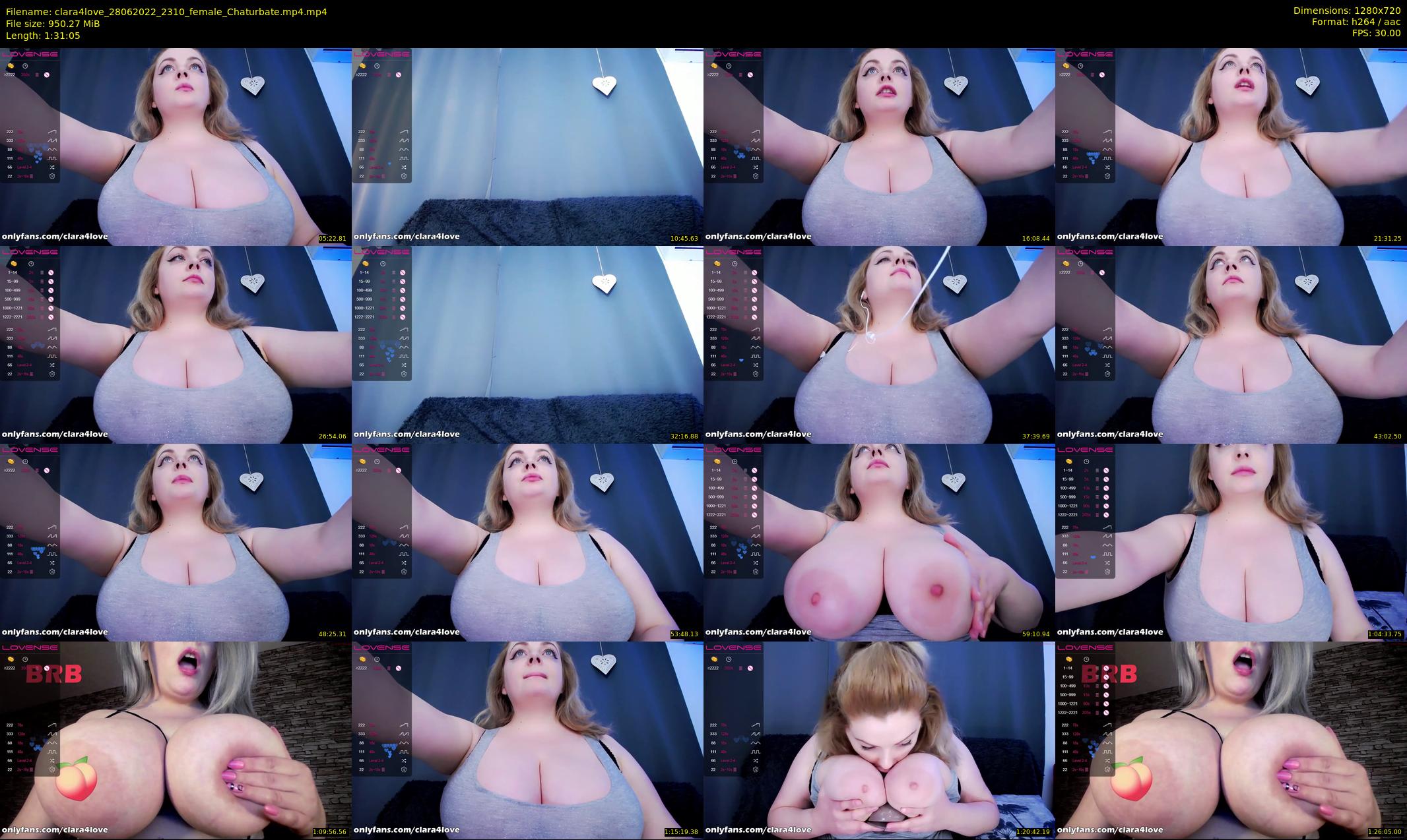 clara4love — 92 minute Chaturbate female cam show recording, 720p, Jun 28, 2022