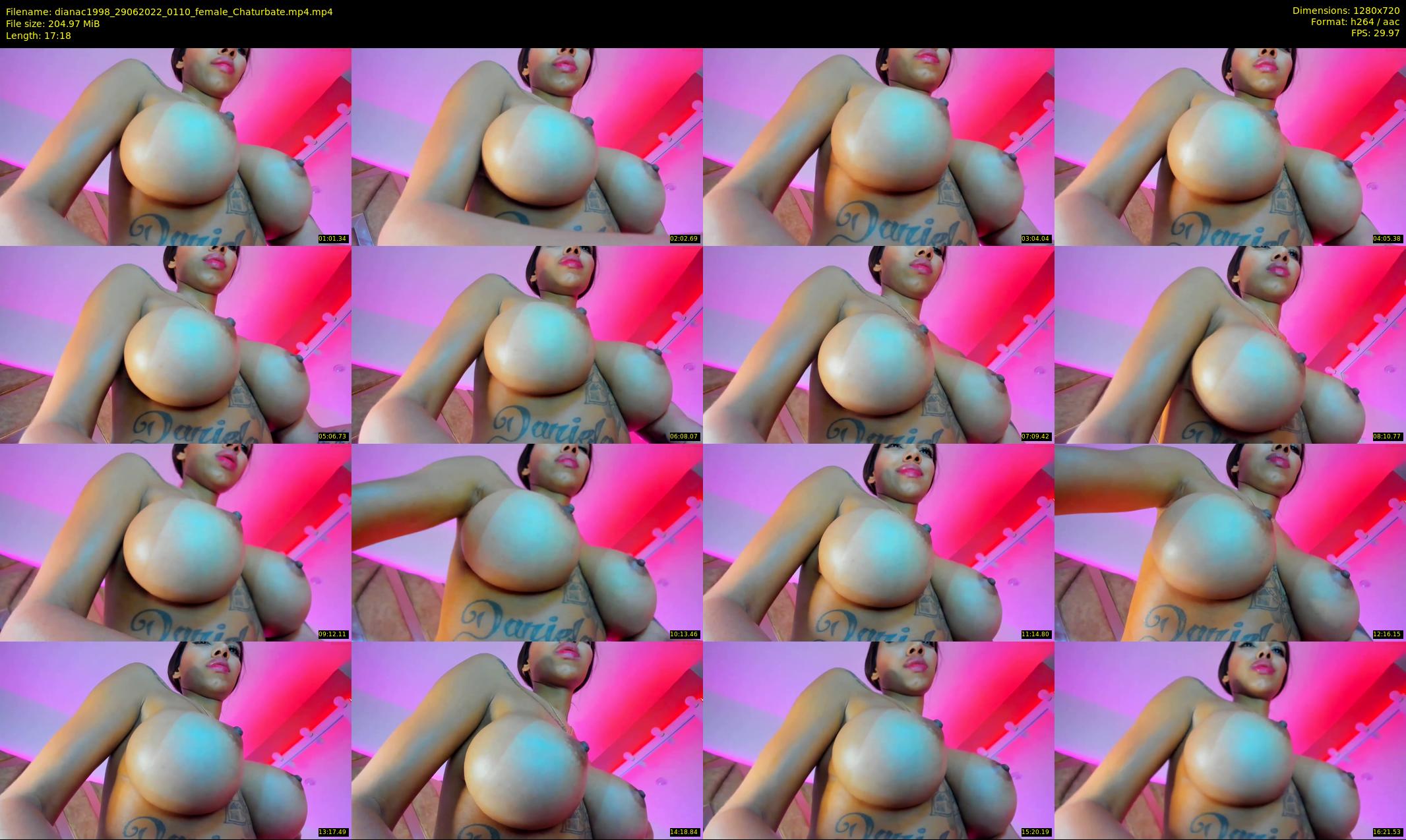 dianac1998 — 18 minute Chaturbate female cam show recording, 720p, Jun 29, 2022