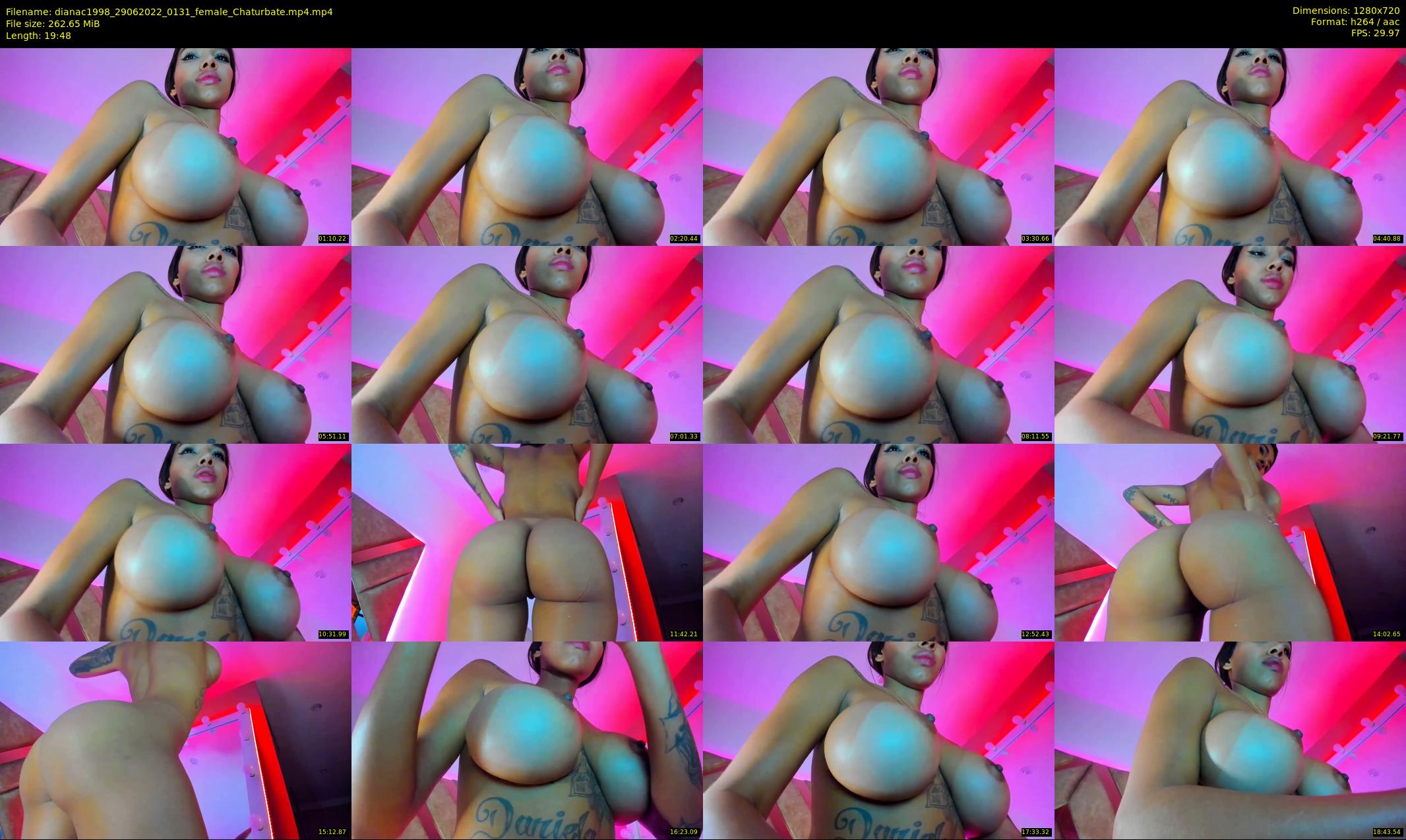 dianac1998 — 20 minute Chaturbate female cam show recording, 720p, Jun 29, 2022