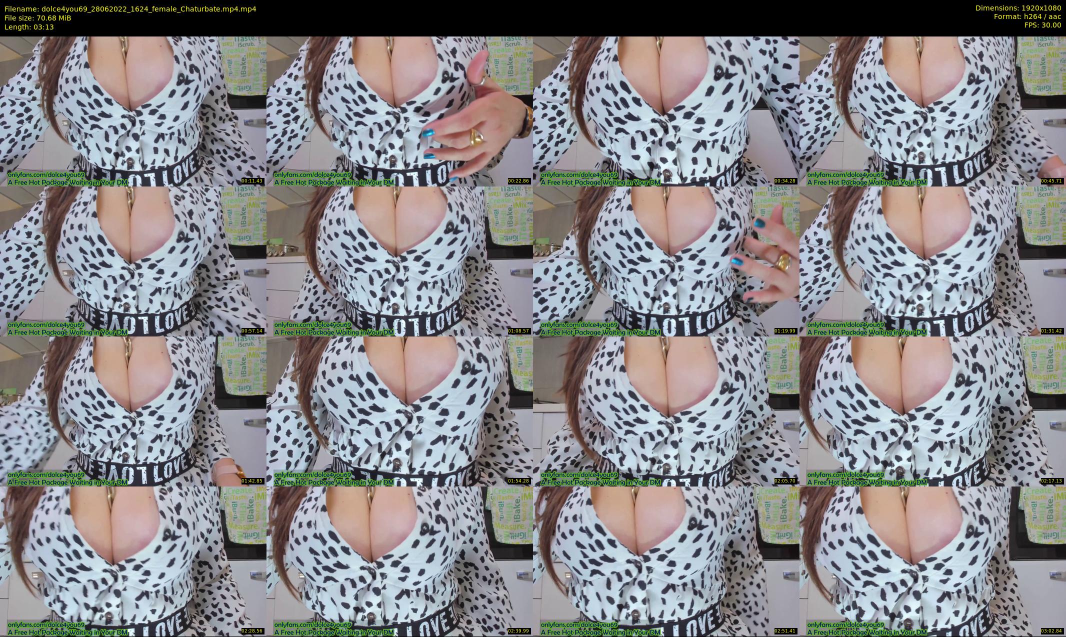 dolce4you69 — 4 minute Chaturbate female cam show recording, 1080p, Jun 28, 2022