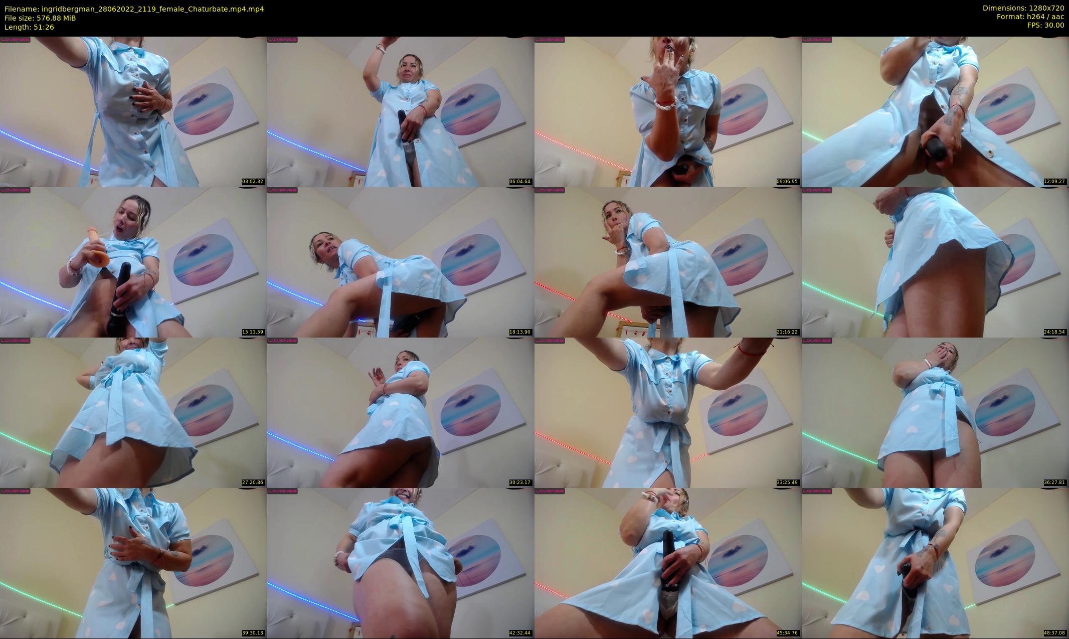 ingridbergman — 52 minute Chaturbate female cam show recording, 720p, Jun 28, 2022