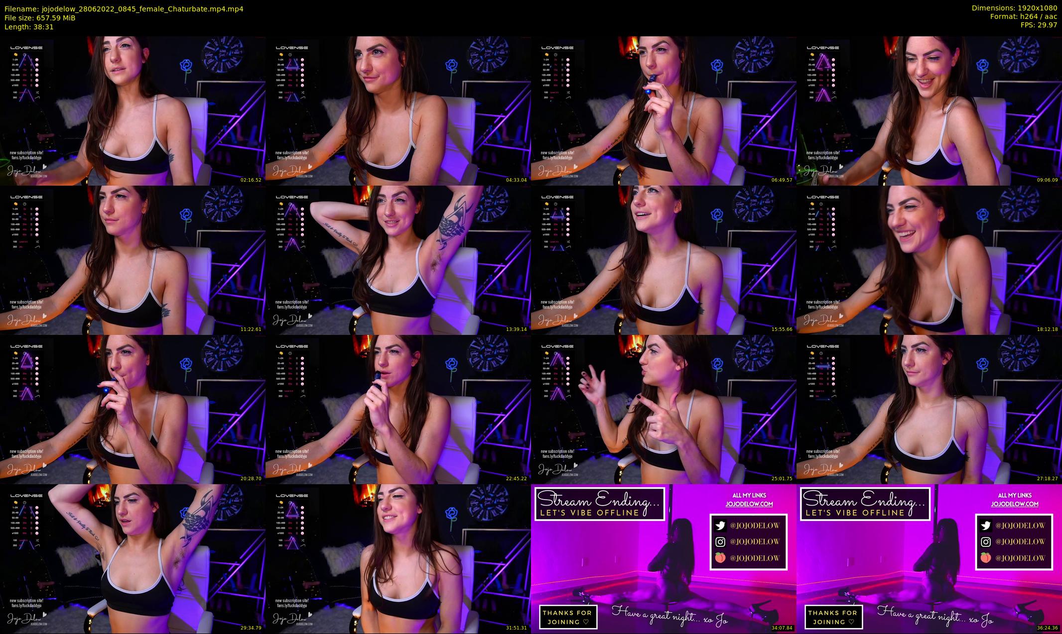 jojodelow — 39 minute Chaturbate female cam show recording, 1080p, Jun 28, 2022