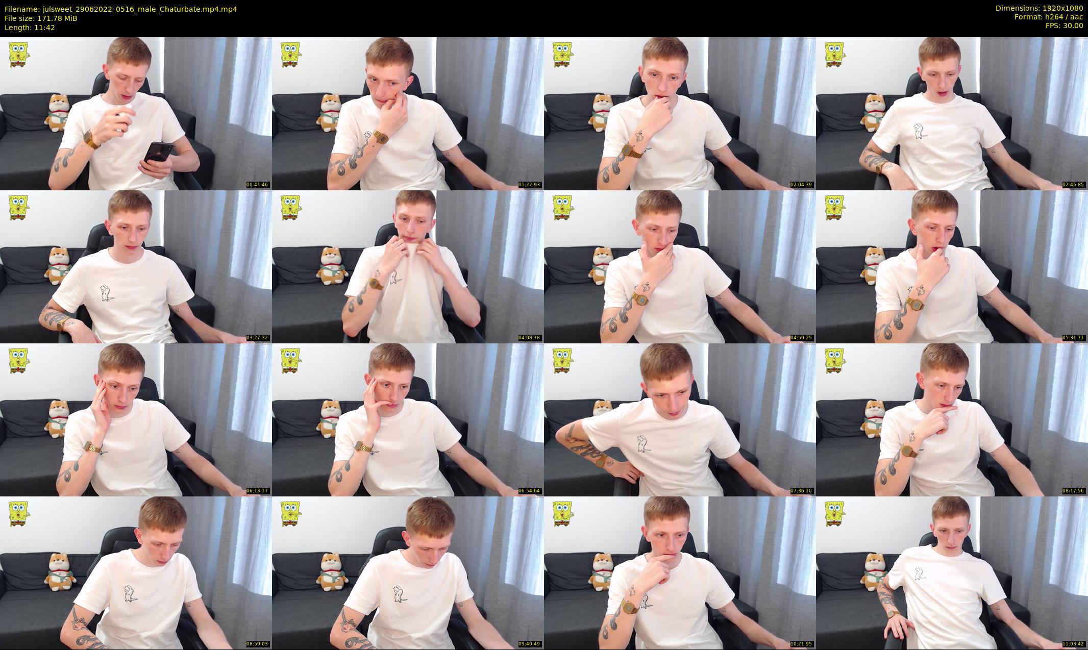 julsweet — 12 minute Chaturbate male cam show recording, 1080p, Jun 29, 2022