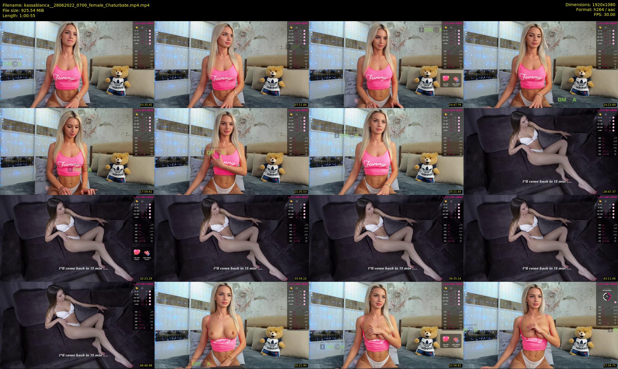 kassablanca_ — 61 minute Chaturbate female cam show recording, 1080p, Jun 28, 2022