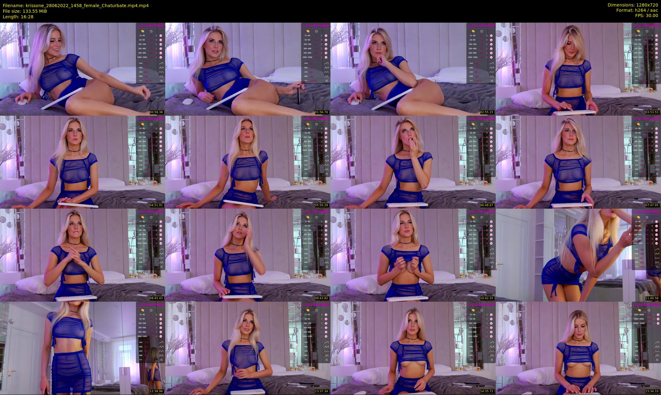 krissone — 17 minute Chaturbate female cam show recording, 720p, Jun 28, 2022