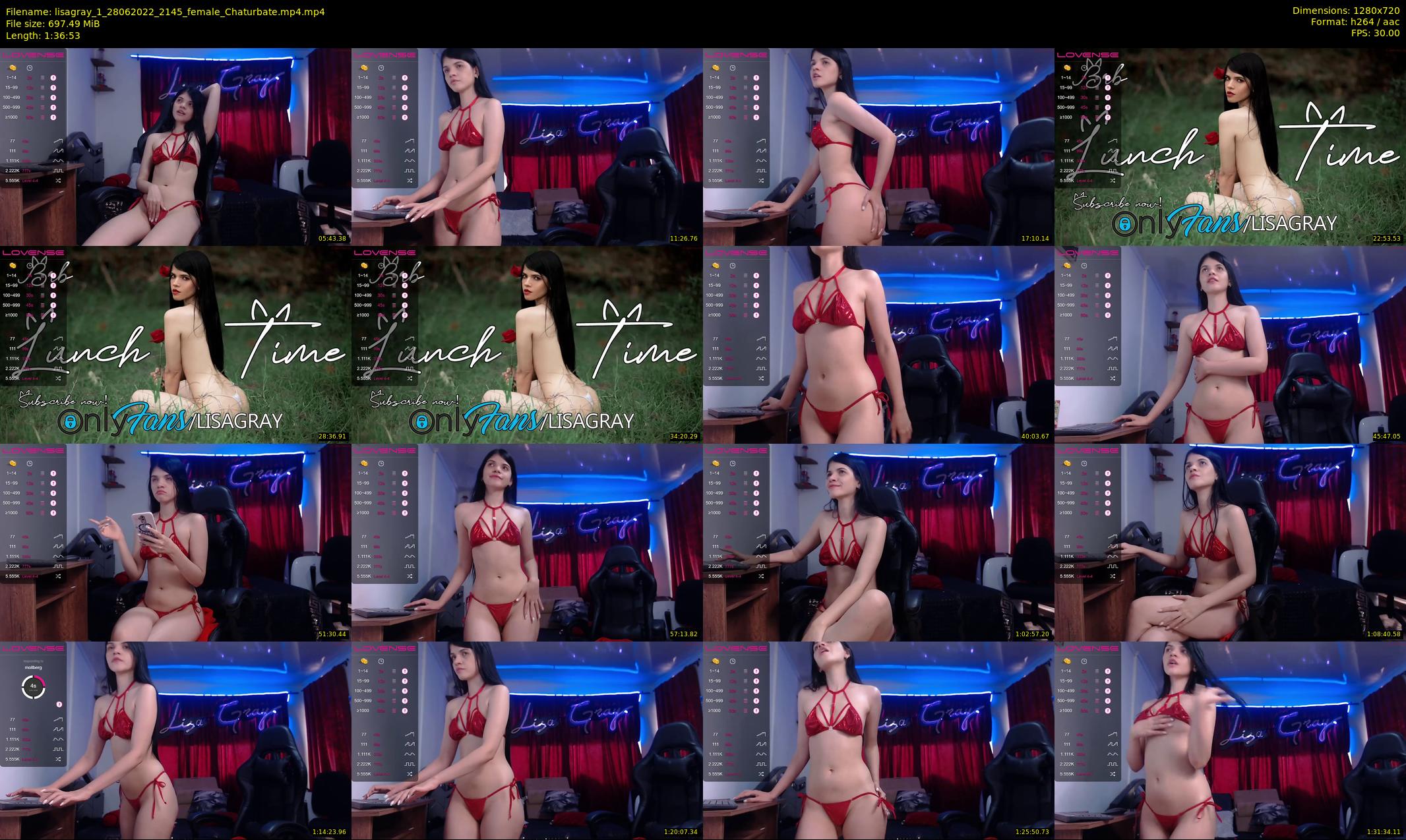 lisagray_1 — 97 minute Chaturbate female cam show recording, 720p, Jun 28, 2022