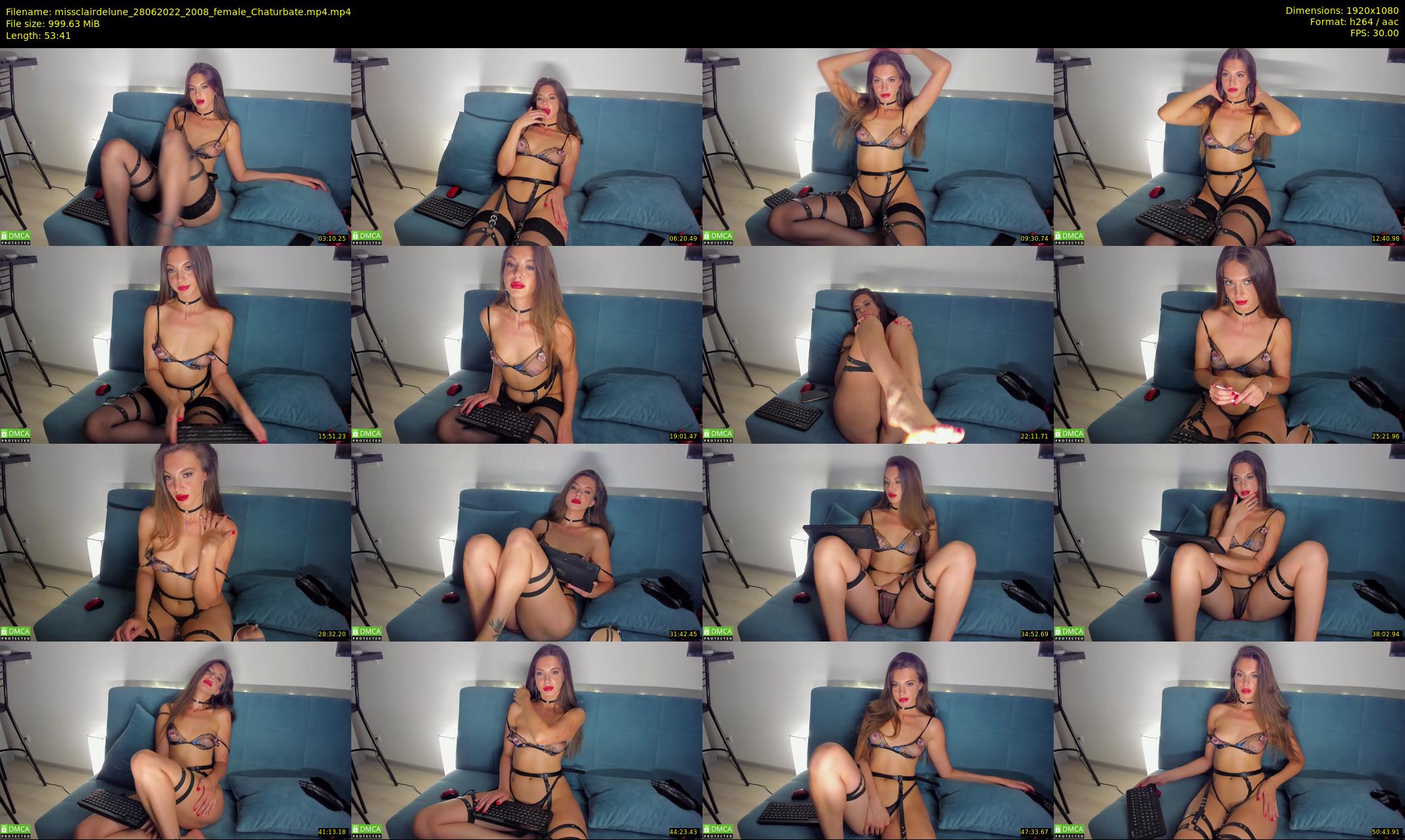 missclairdelune — 54 minute Chaturbate female cam show recording, 1080p, Jun 28, 2022