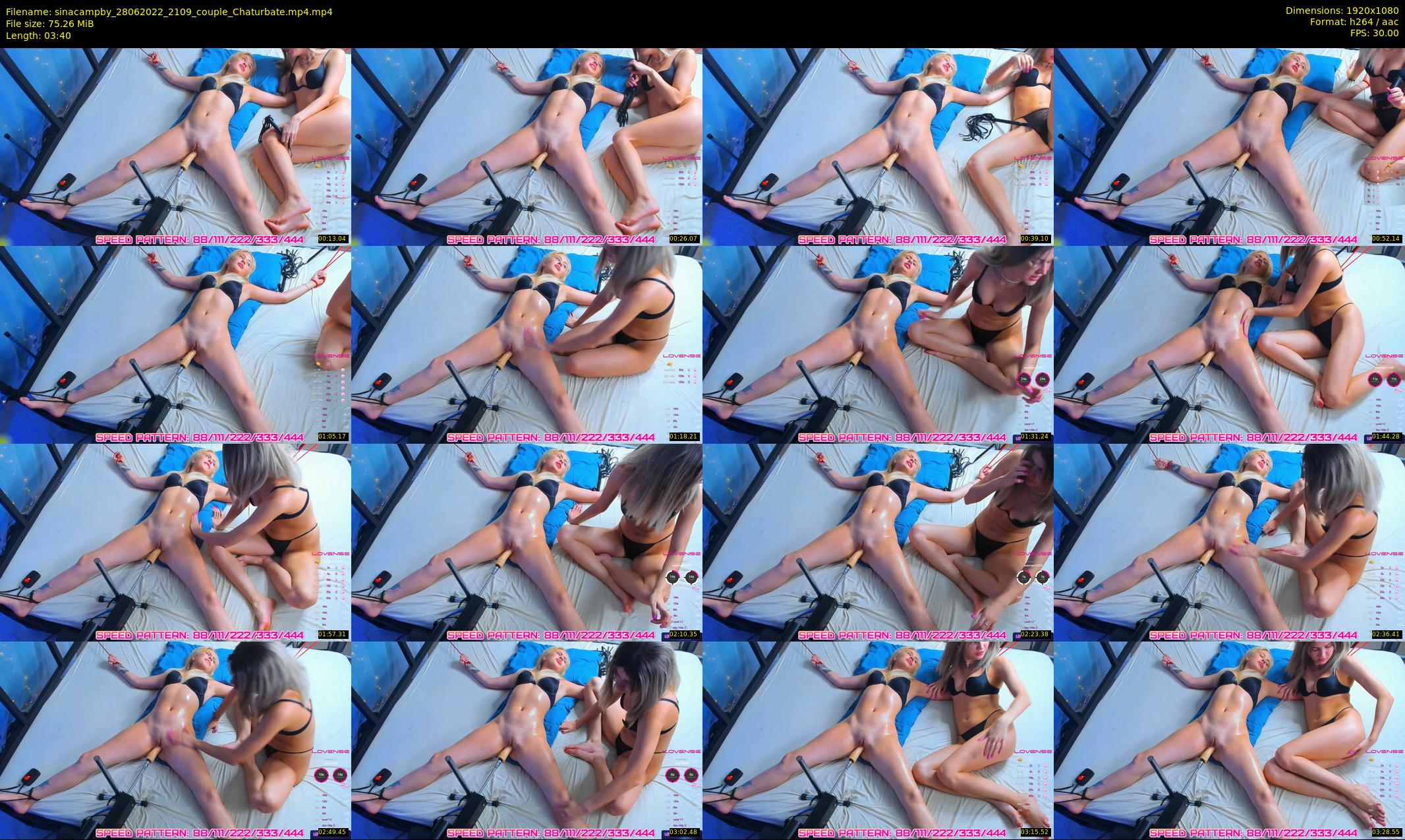 sinacampby — 4 minute Chaturbate couple cam show recording, 1080p, Jun 28, 2022