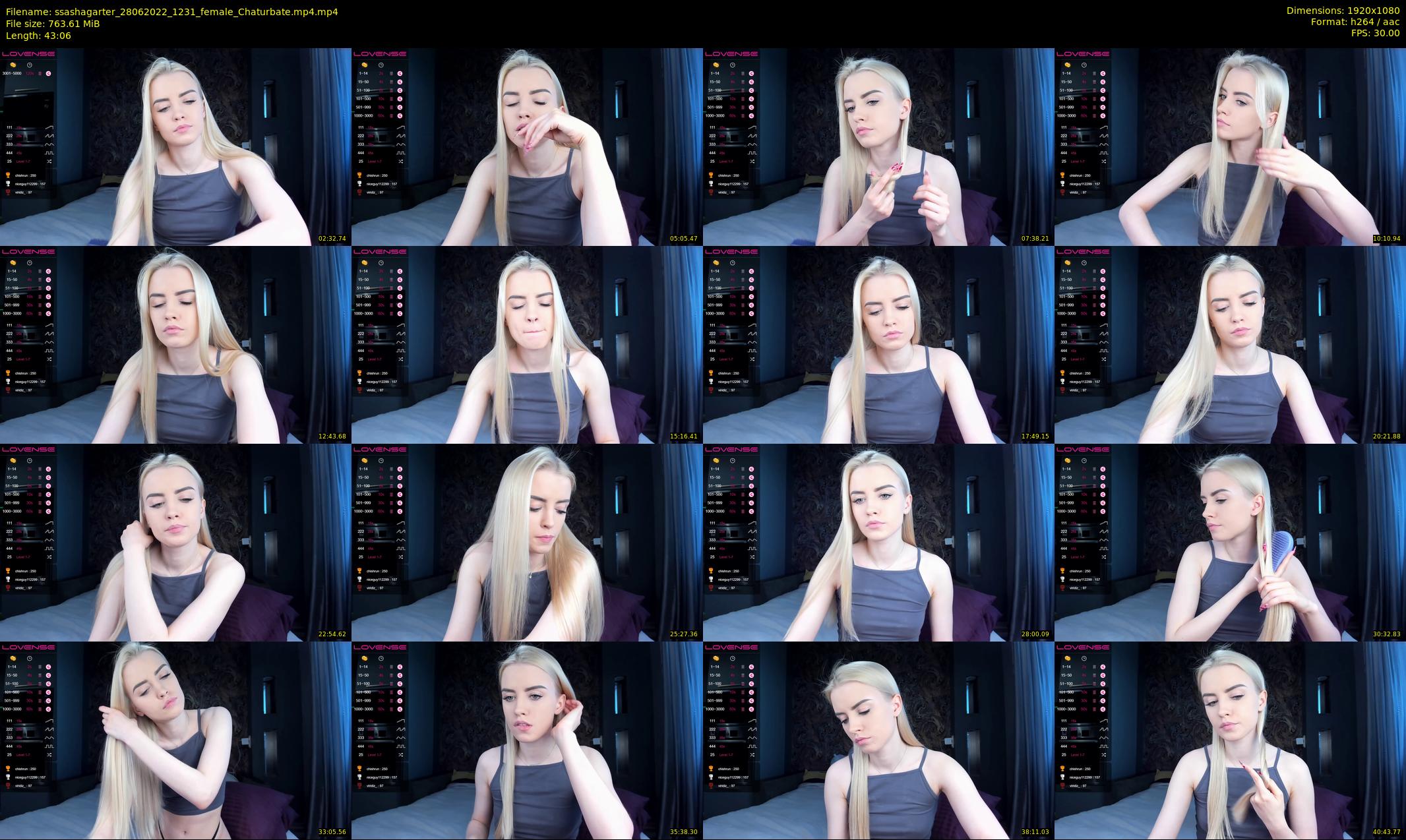 ssashagarter — 44 minute Chaturbate female cam show recording, 1080p, Jun 28, 2022