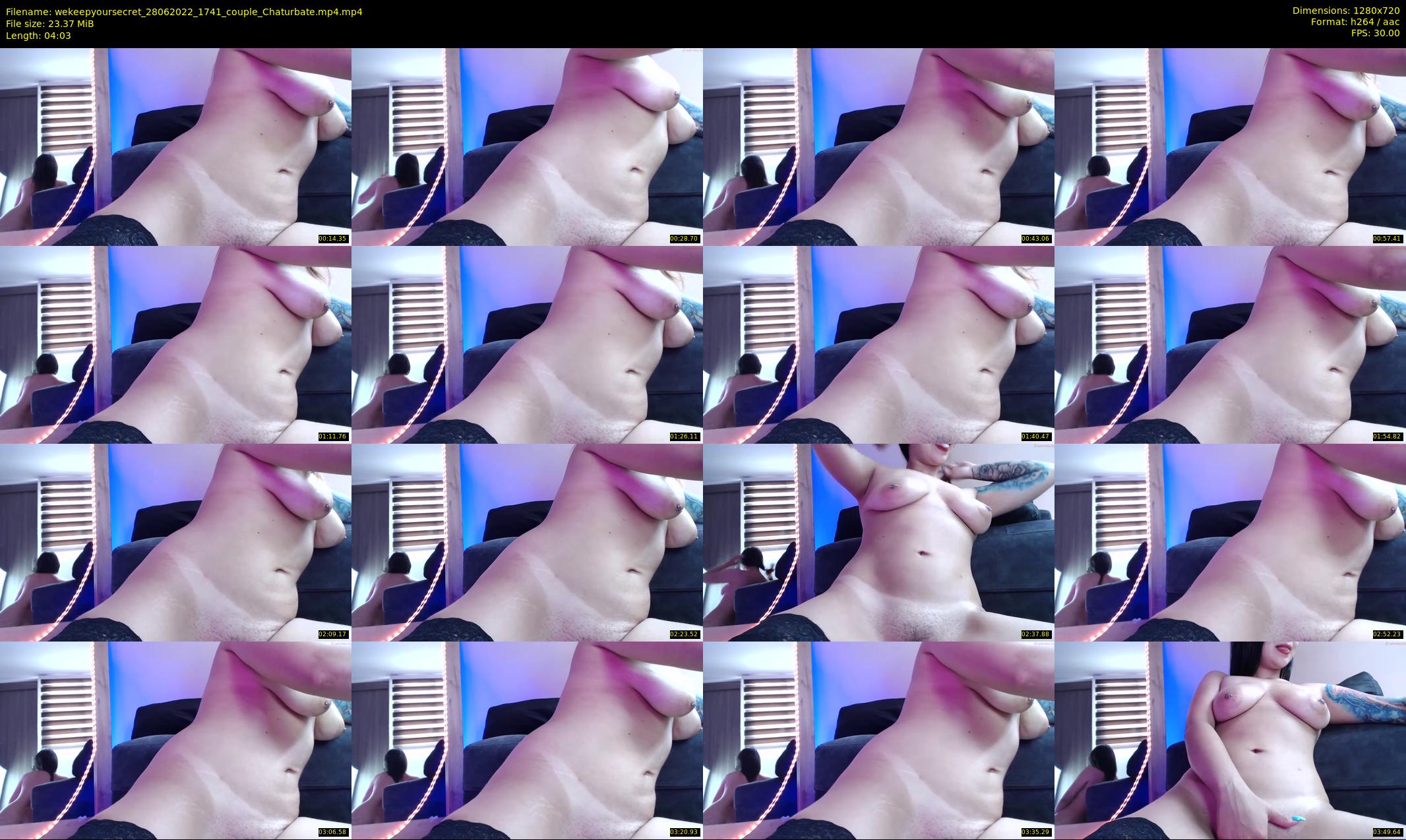 wekeepyoursecret — 5 minute Chaturbate couple cam show recording, 720p, Jun 28, 2022