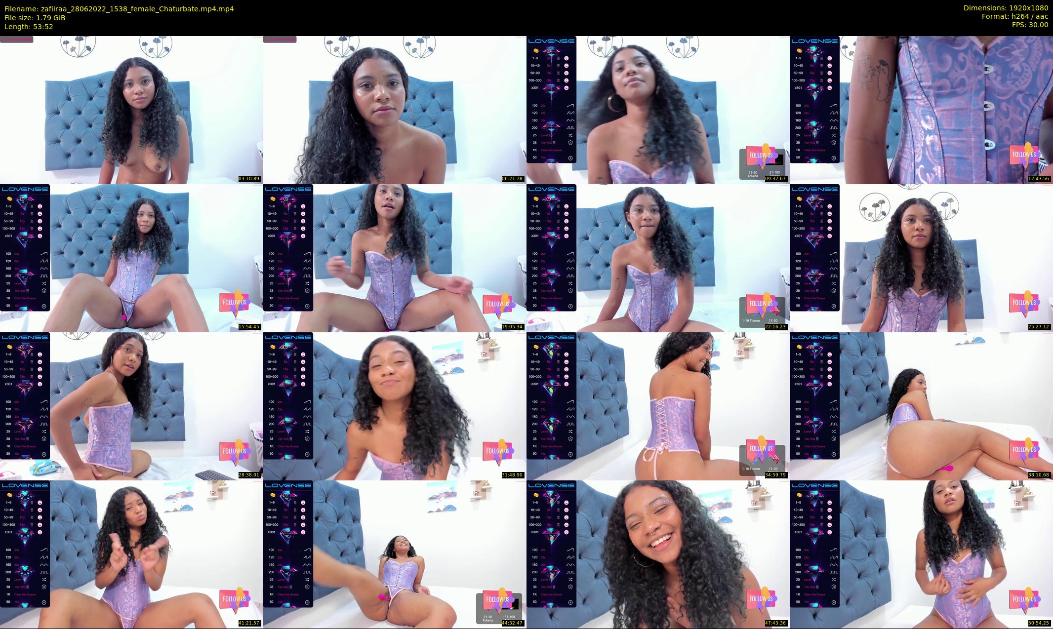 zafiiraa — 54 minute Chaturbate female cam show recording, 1080p, Jun 28, 2022