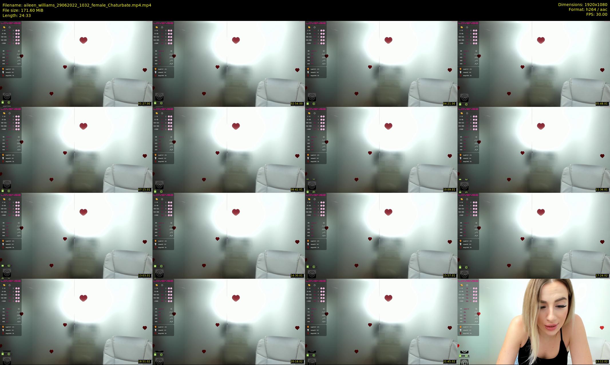 aileen_williams — 25 minute Chaturbate female cam show recording, 1080p, Jun 29, 2022