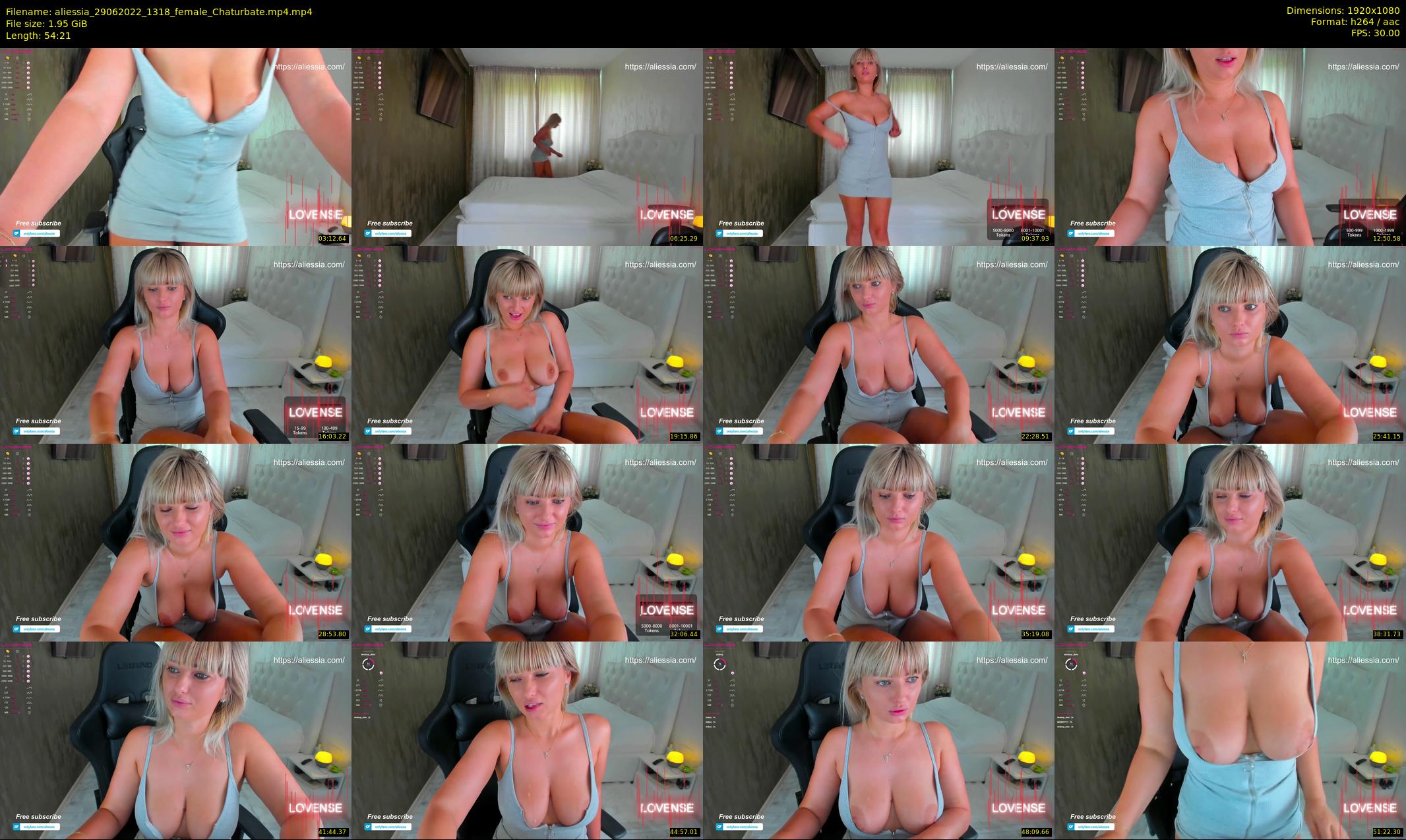 aliessia — 55 minute Chaturbate female cam show recording, 1080p, Jun 29, 2022