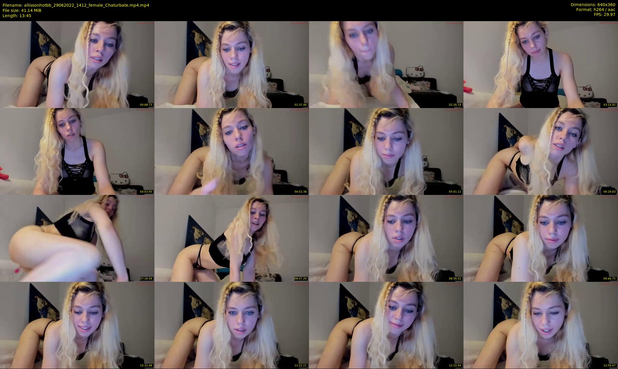 allissonhotbb — 14 minute Chaturbate female cam show recording, 360p, Jun 29, 2022