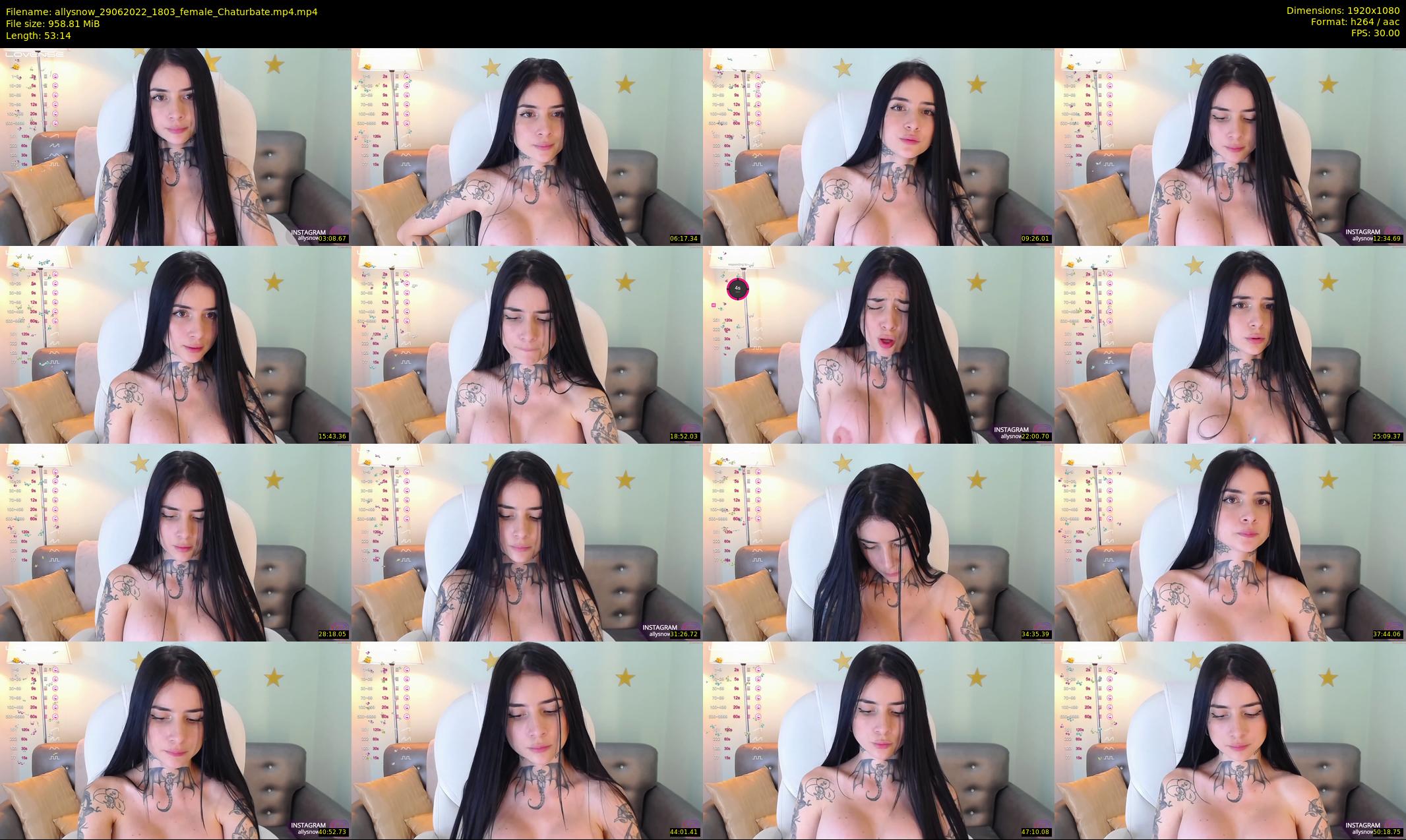 allysnow — 54 minute Chaturbate female cam show recording, 1080p, Jun 29, 2022