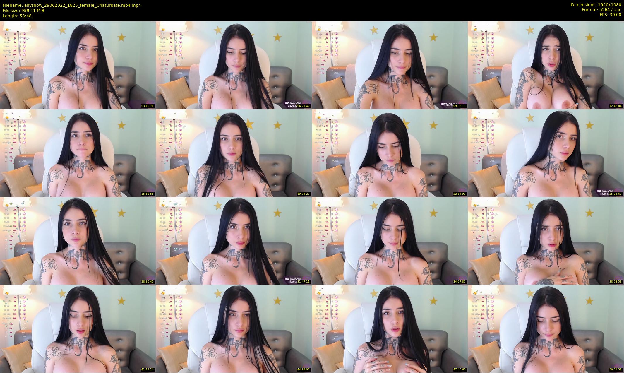 allysnow — 54 minute Chaturbate female cam show recording, 1080p, Jun 29, 2022