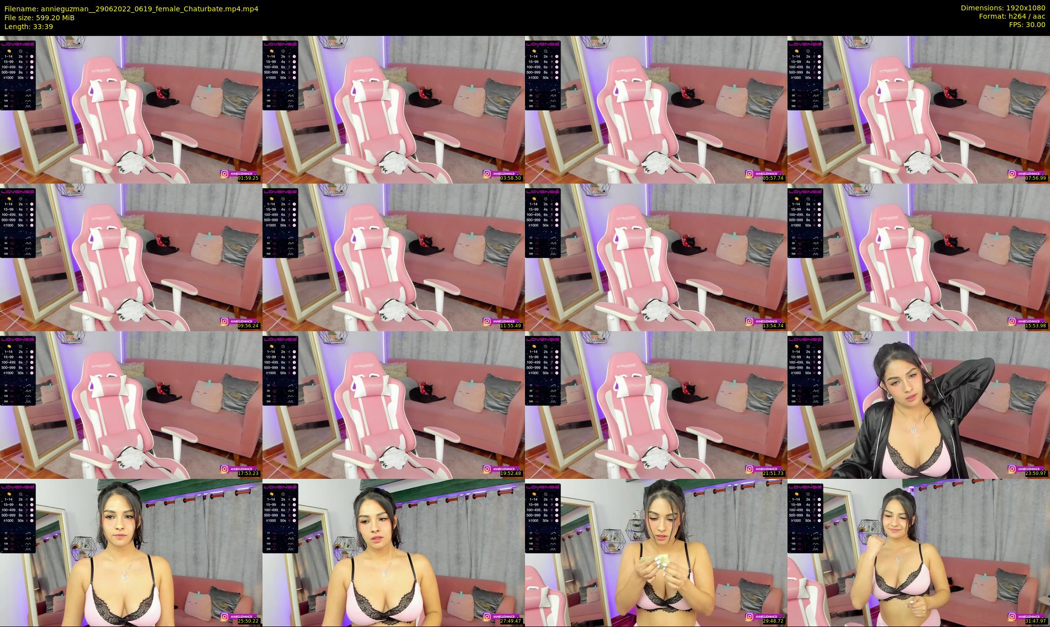 annieguzman_ — 34 minute Chaturbate female cam show recording, 1080p, Jun 29, 2022