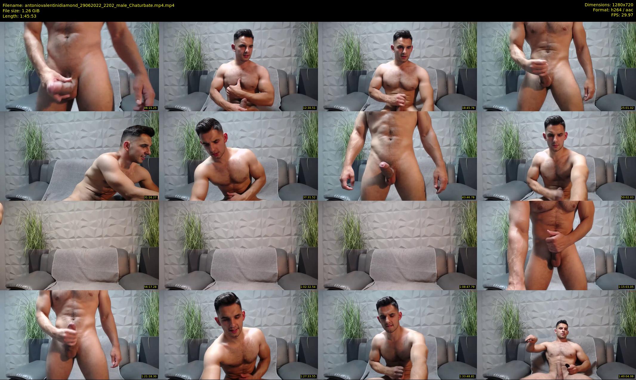 antoniovalentinidiamond — 106 minute Chaturbate male cam show recording, 720p, Jun 29, 2022
