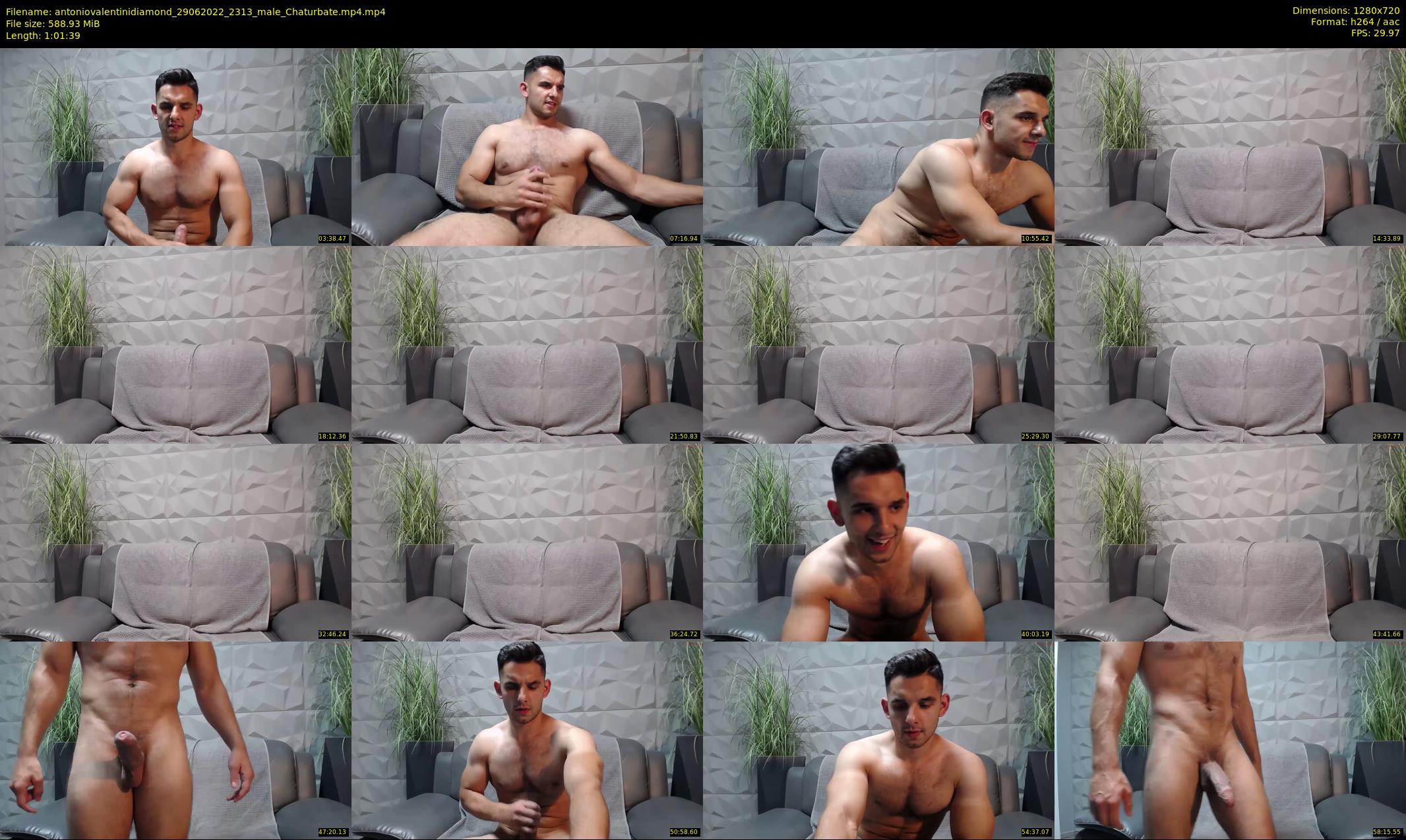 antoniovalentinidiamond — 62 minute Chaturbate male cam show recording, 720p, Jun 29, 2022