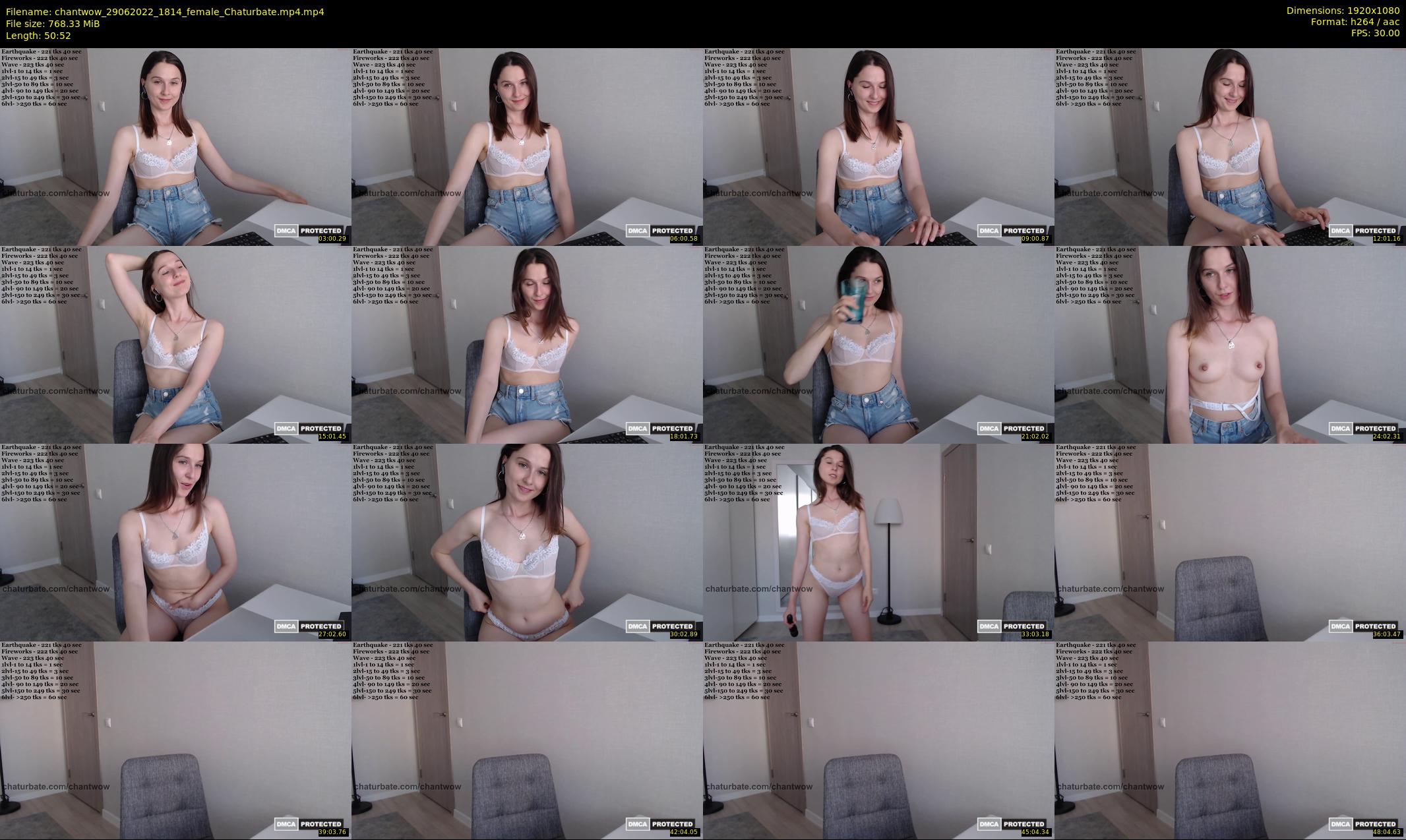chantwow — 51 minute Chaturbate female cam show recording, 1080p, Jun 29, 2022