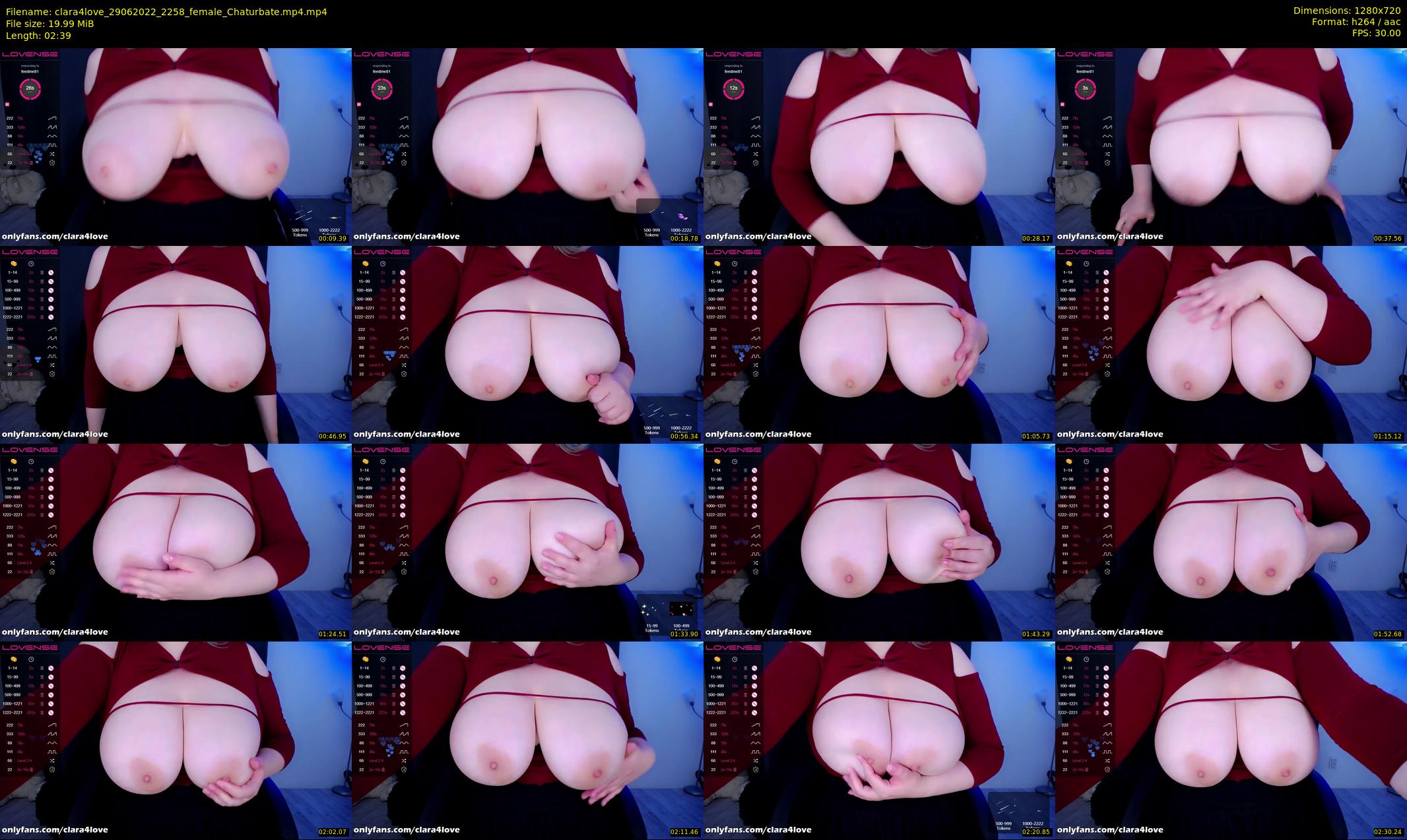 clara4love — 3 minute Chaturbate female cam show recording, 720p, Jun 29, 2022