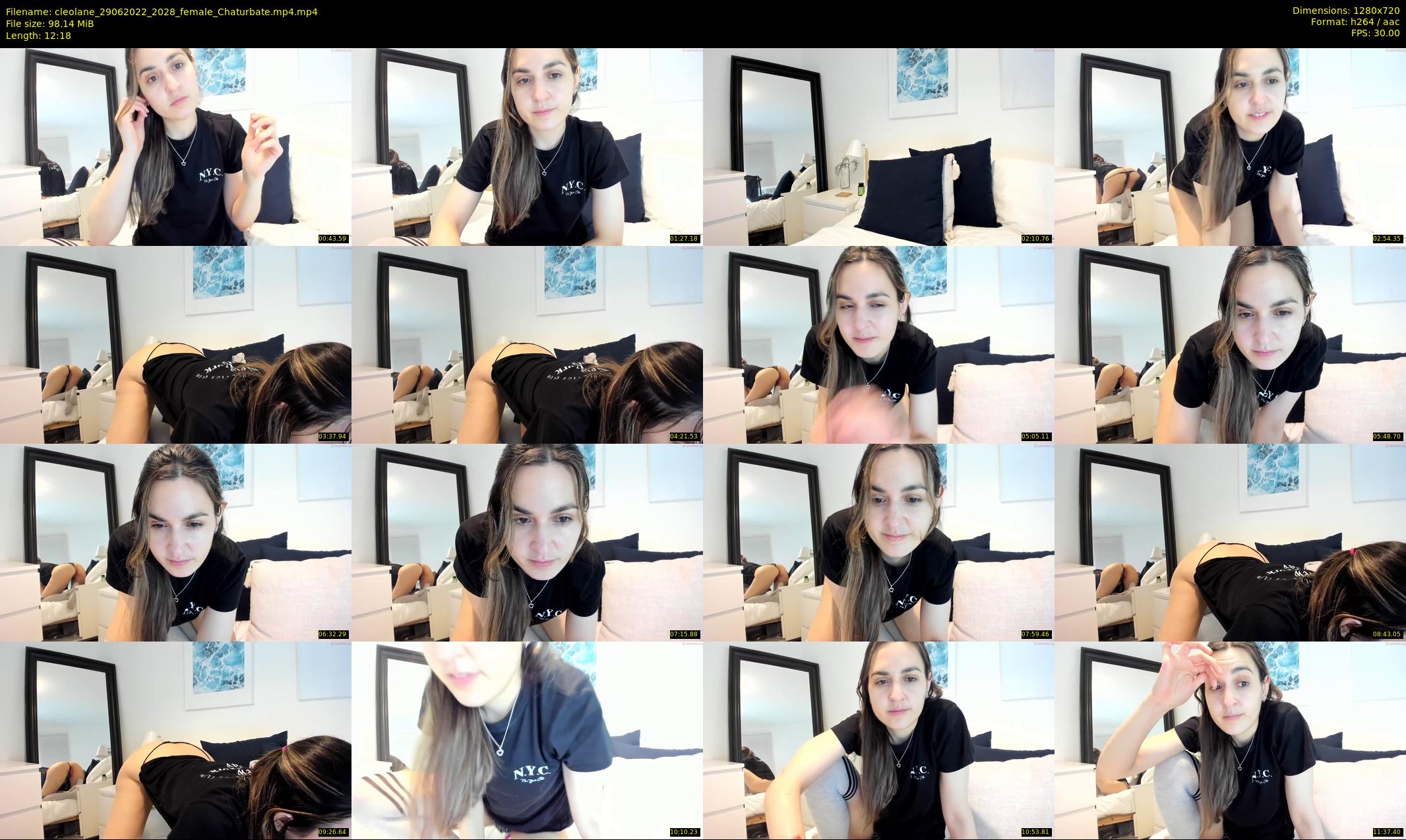 cleolane — 13 minute Chaturbate female cam show recording, 720p, Jun 29, 2022