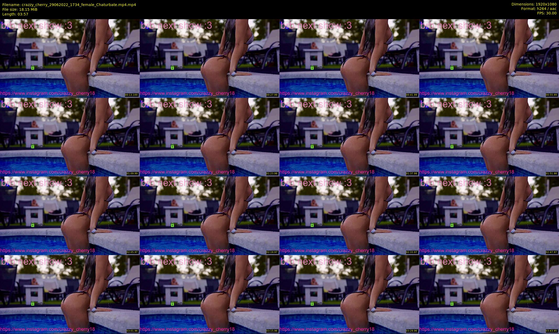 crazzy_cherry — 4 minute Chaturbate female cam show recording, 1080p, Jun 29, 2022