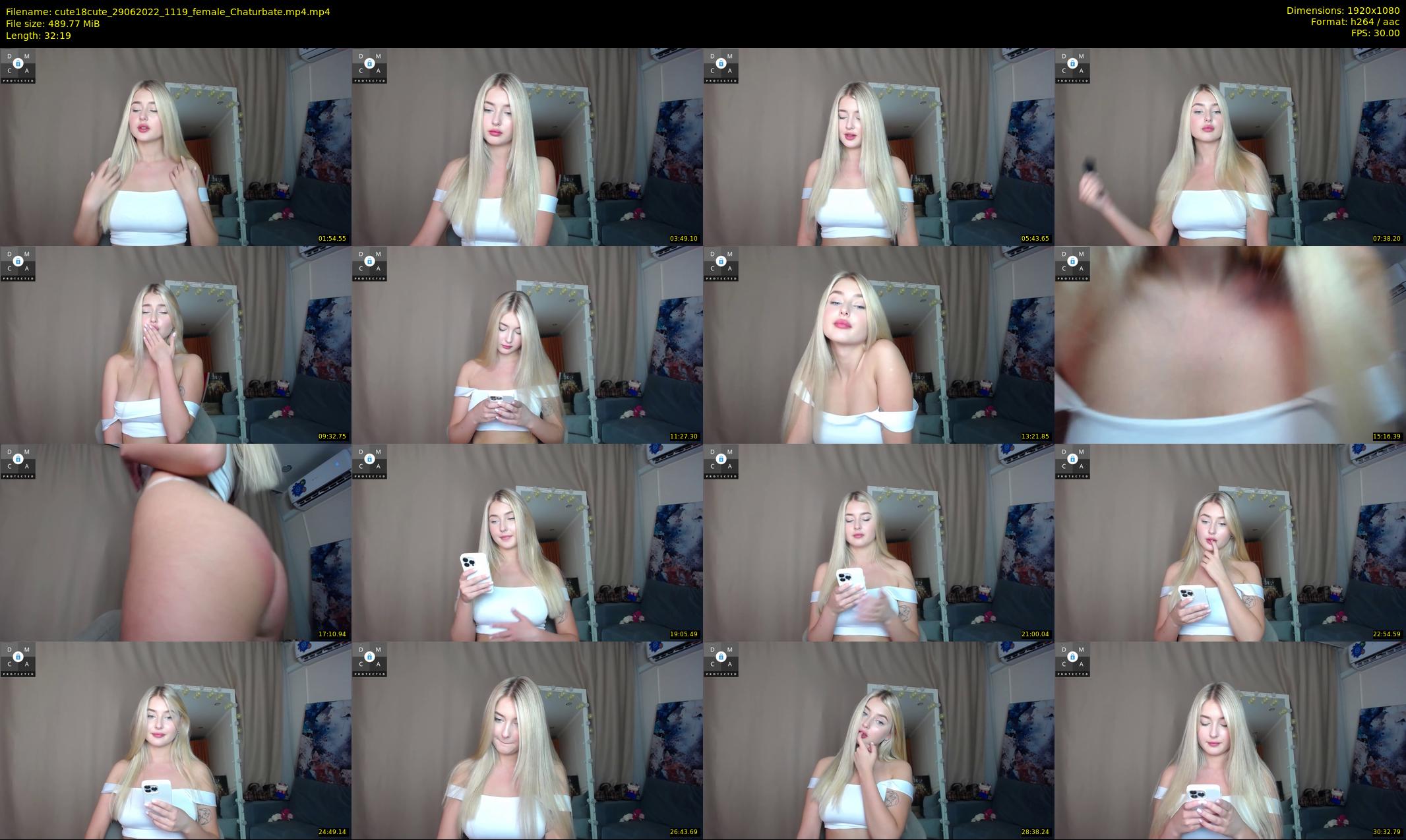 cute18cute — 33 minute Chaturbate female cam show recording, 1080p, Jun 29, 2022