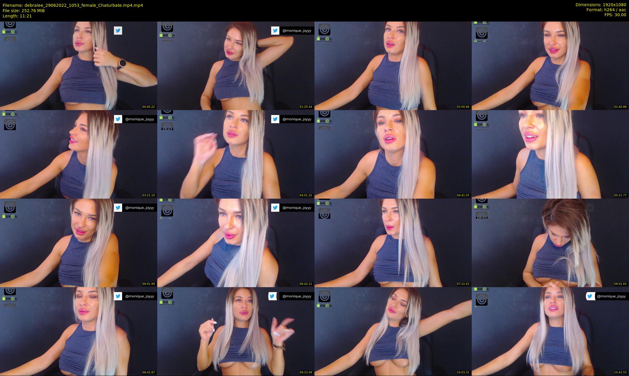 debralee — 12 minute Chaturbate female cam show recording, 1080p, Jun 29, 2022