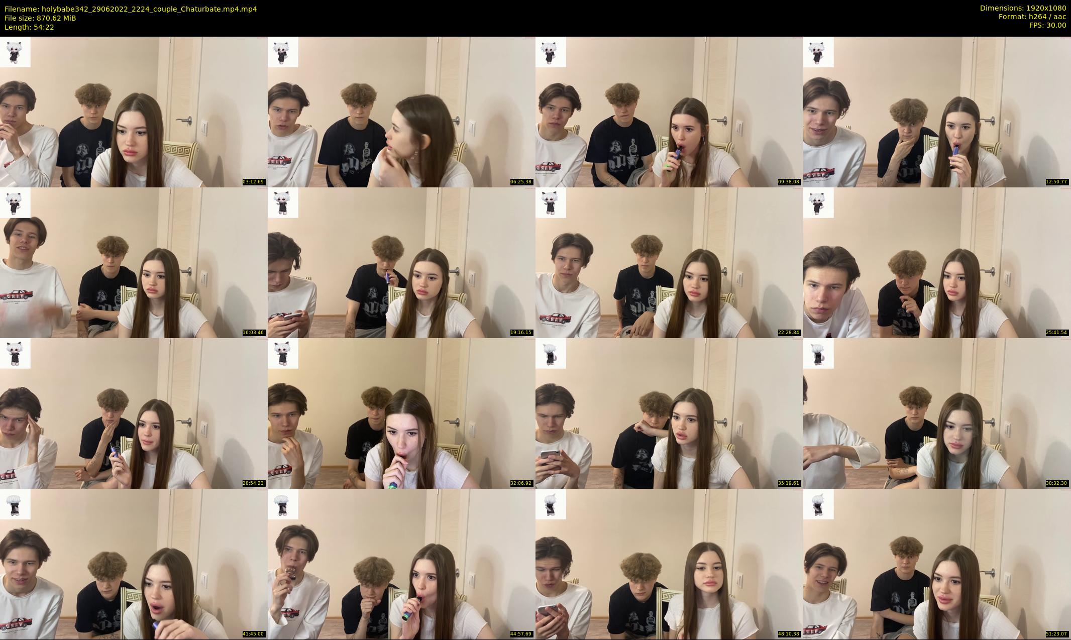 holybabe342 — 55 minute Chaturbate couple cam show recording, 1080p, Jun 29, 2022