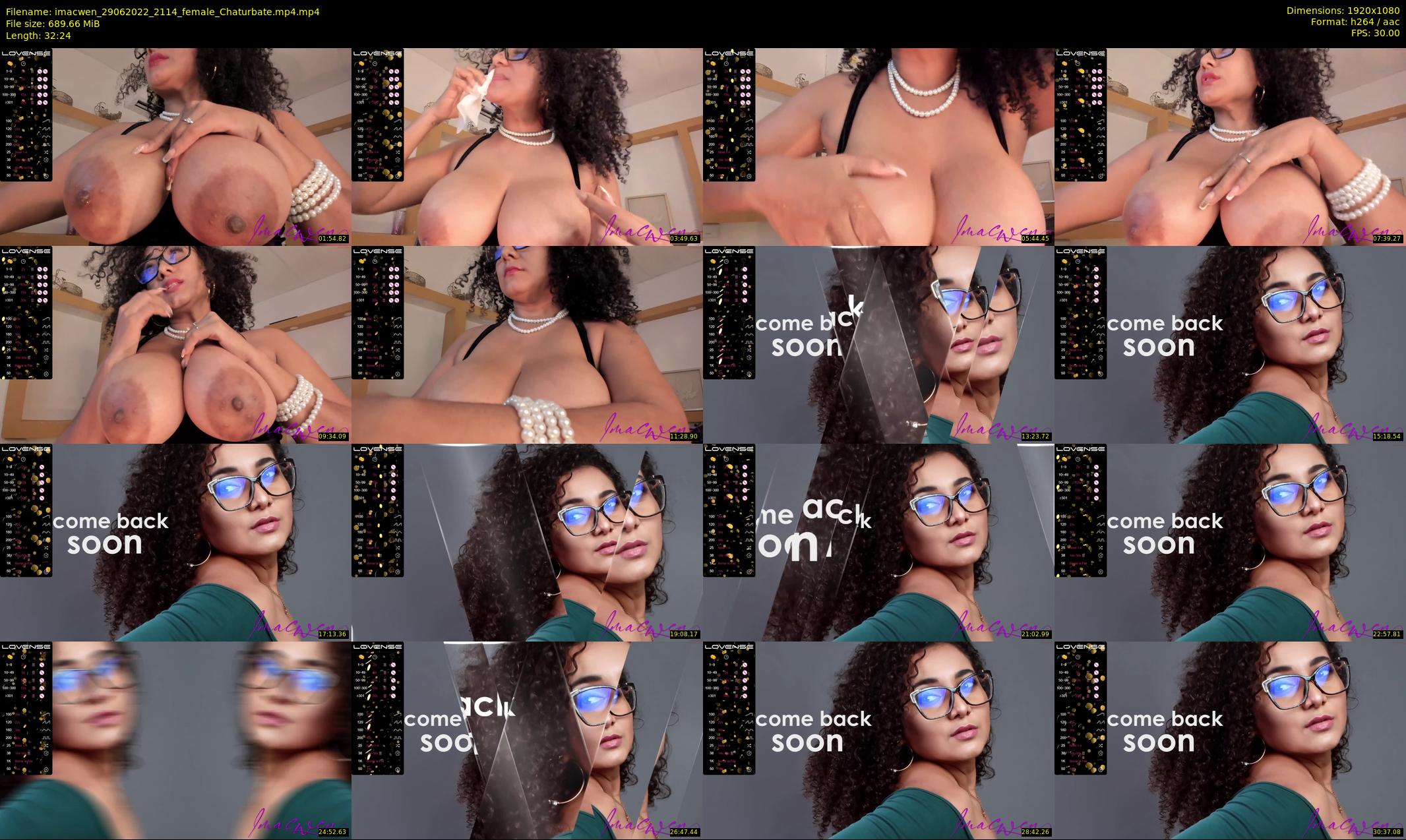 imacwen — 33 minute Chaturbate female cam show recording, 1080p, Jun 29, 2022