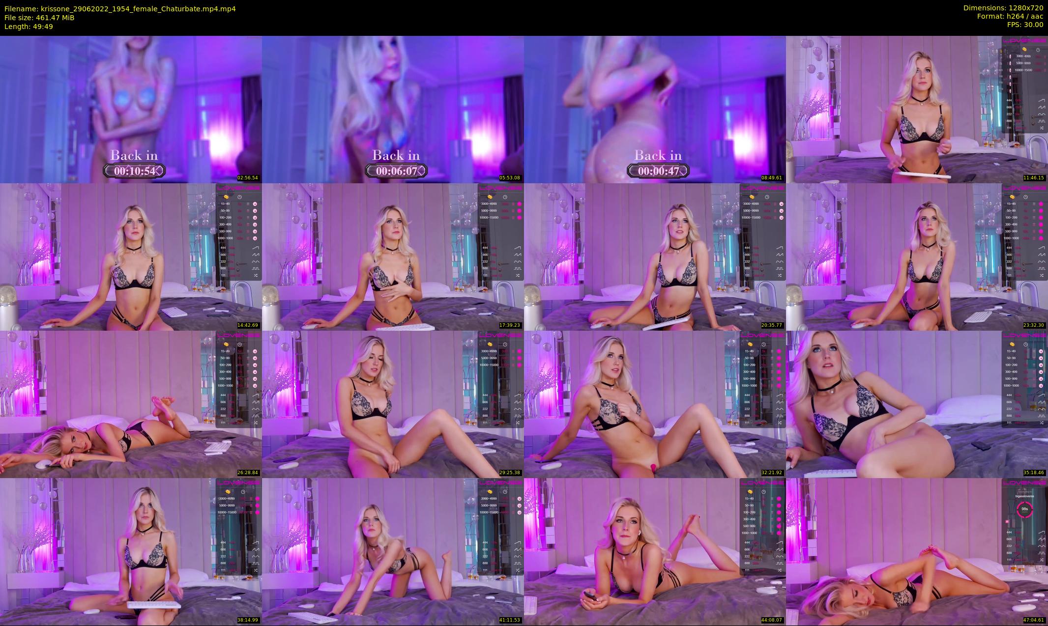 krissone — 50 minute Chaturbate female cam show recording, 720p, Jun 29, 2022