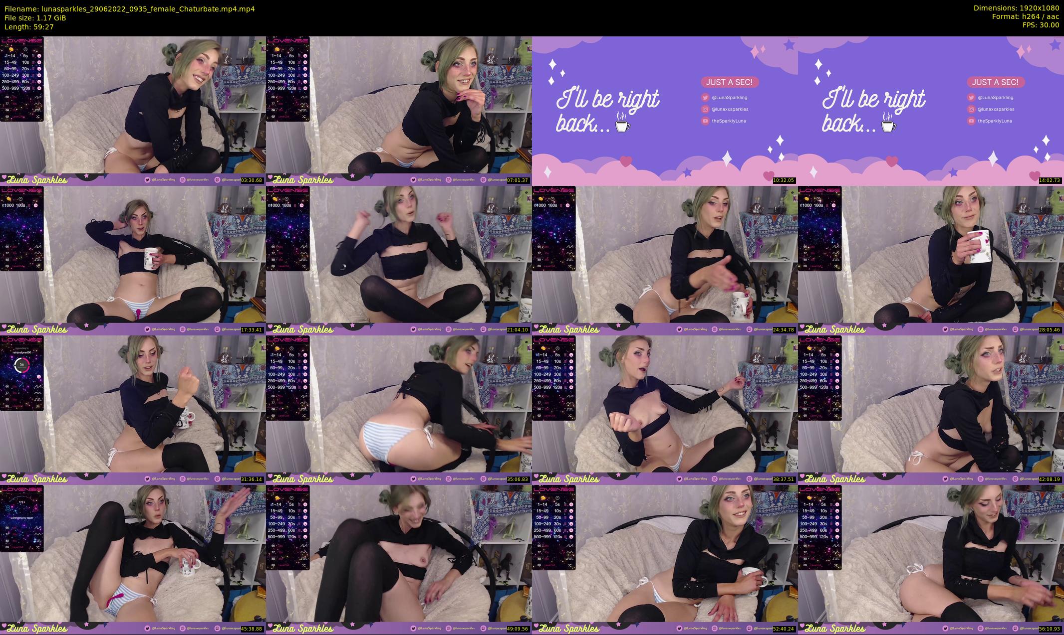 lunasparkles — 60 minute Chaturbate female cam show recording, 1080p, Jun 29, 2022