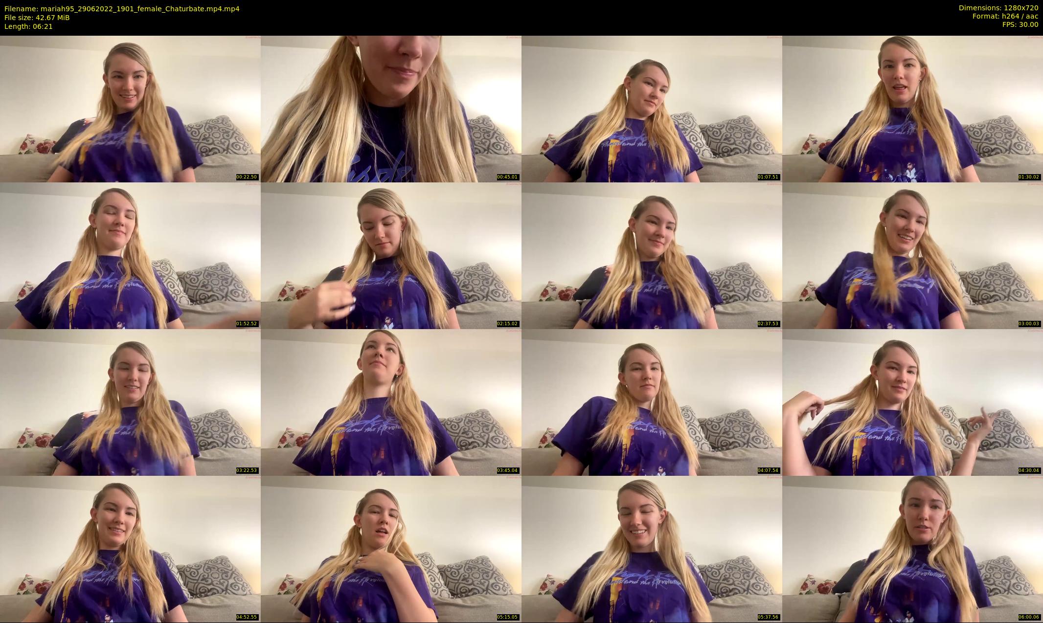 mariah95 — 7 minute Chaturbate female cam show recording, 720p, Jun 29, 2022