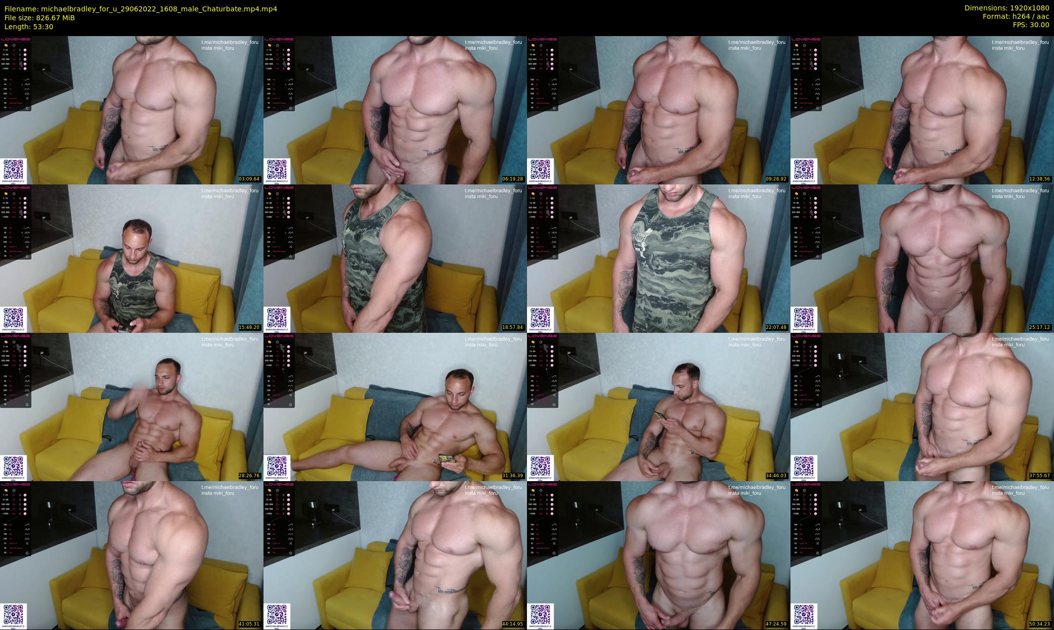 michaelbradley_for_u — 54 minute Chaturbate male cam show recording, 1080p, Jun 29, 2022