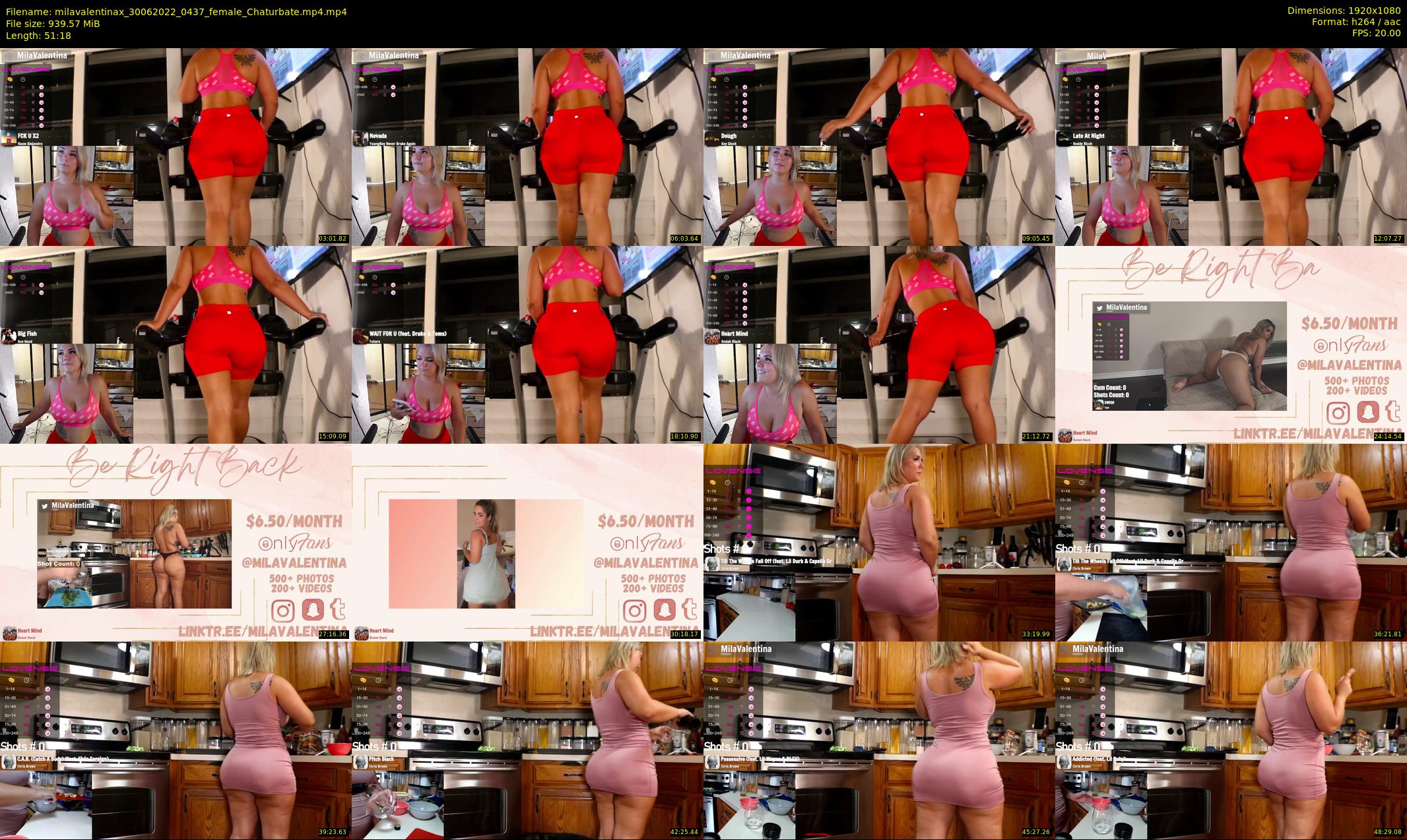 milavalentinax — 52 minute Chaturbate female cam show recording, 1080p, Jun 30, 2022