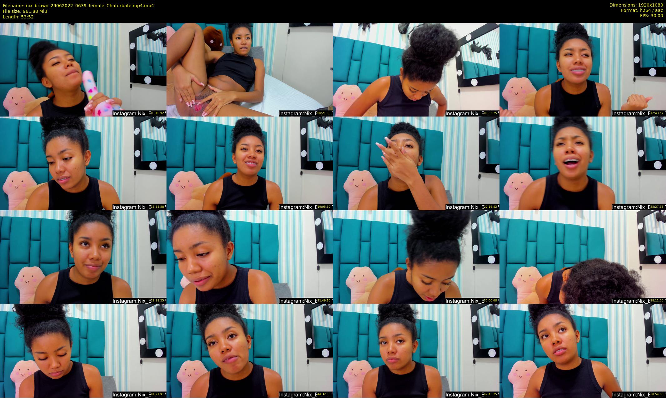 nix_brown — 54 minute Chaturbate female cam show recording, 1080p, Jun 29, 2022