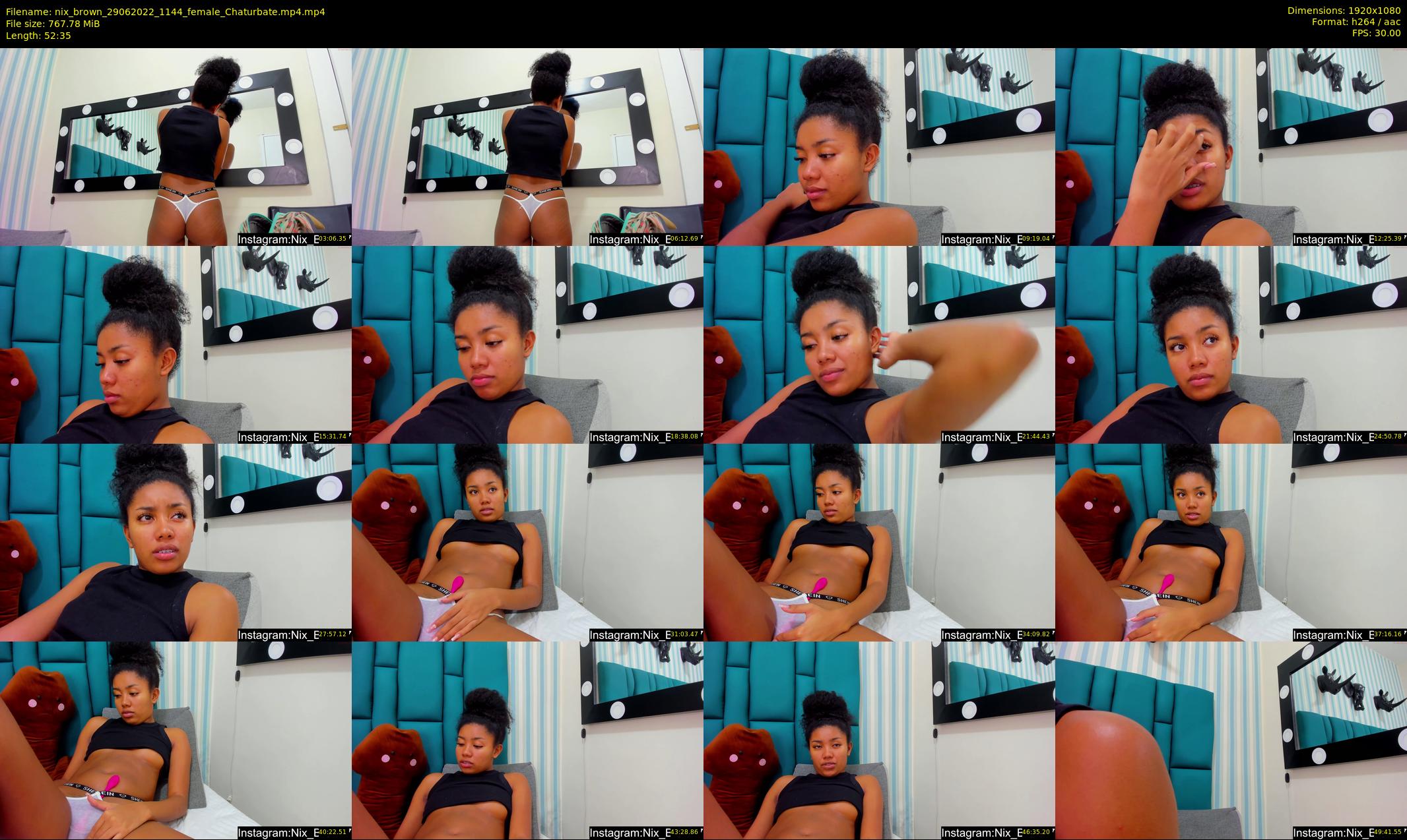 nix_brown — 53 minute Chaturbate female cam show recording, 1080p, Jun 29, 2022